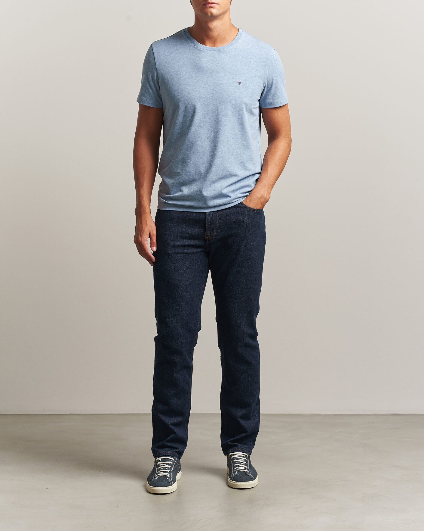 Men | T-Shirts | Morris | James Crew Neck T-Shirt Blue