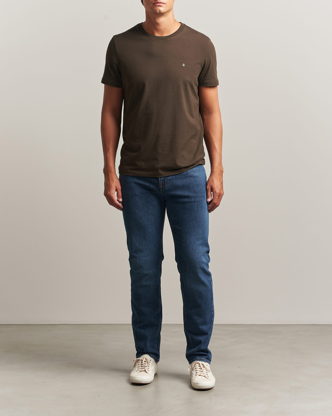 Men | T-Shirts | Morris | James Crew Neck T-Shirt Brown
