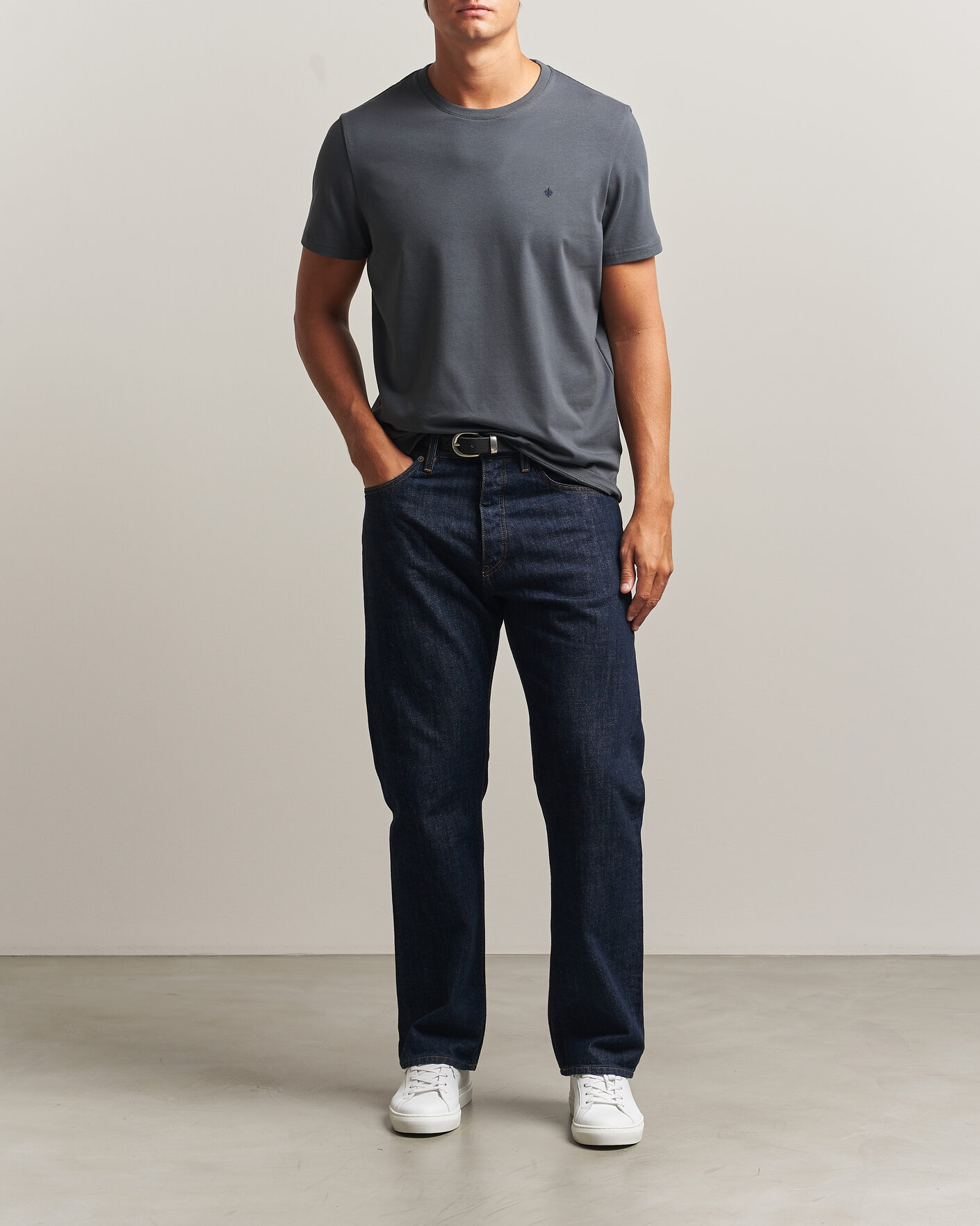 Men | T-Shirts | Morris | James Crew Neck T-Shirt Grey