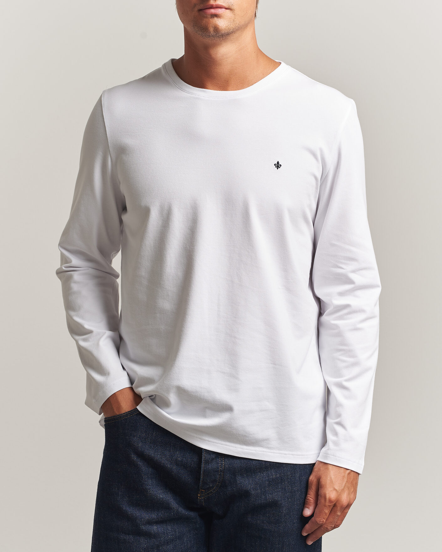 Moncler Graphic Long Sleeve T-Shirt White at CareOfCarl.com