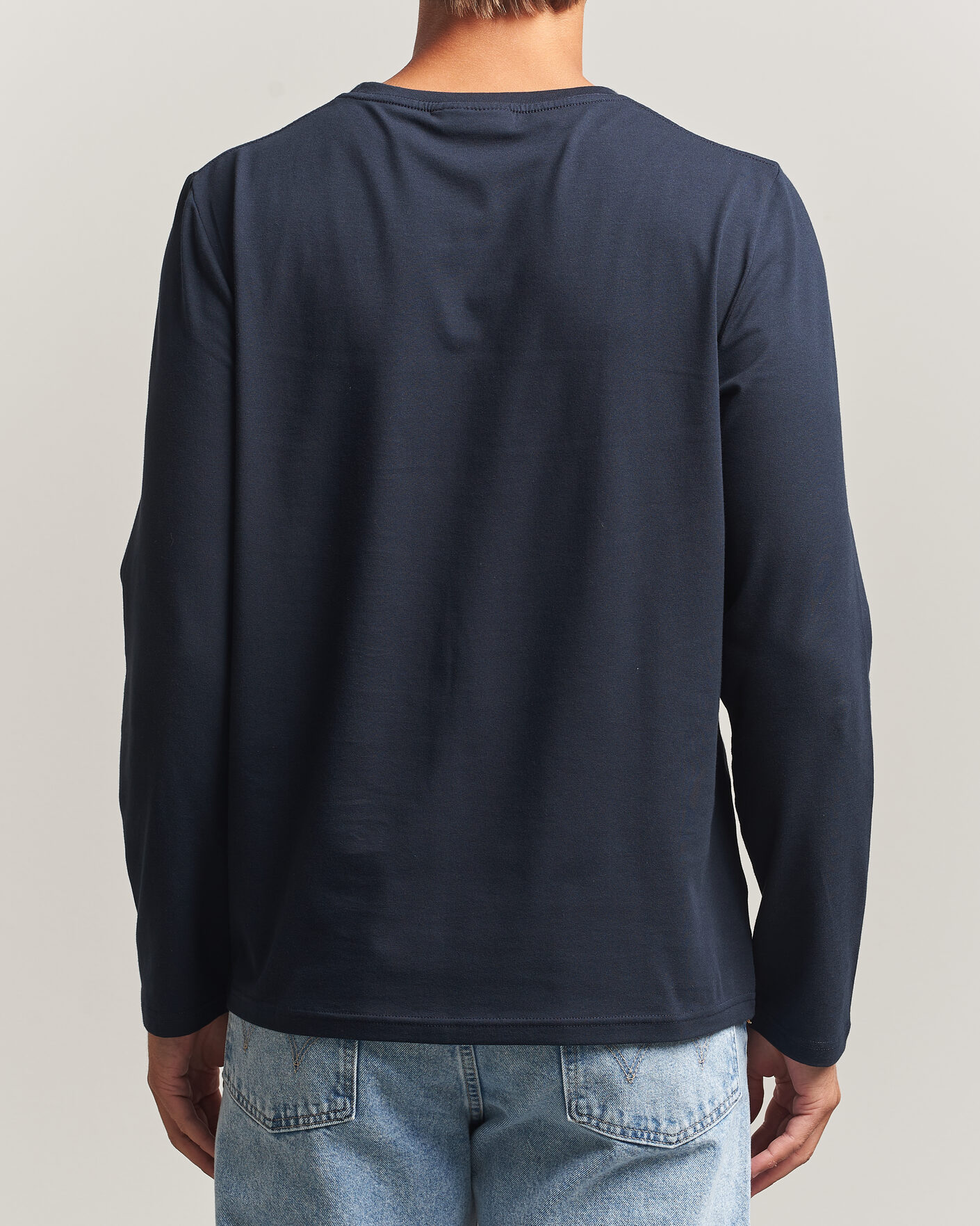 Men | T-Shirts | Morris | James Long Sleeve T-Shirt Old Blue