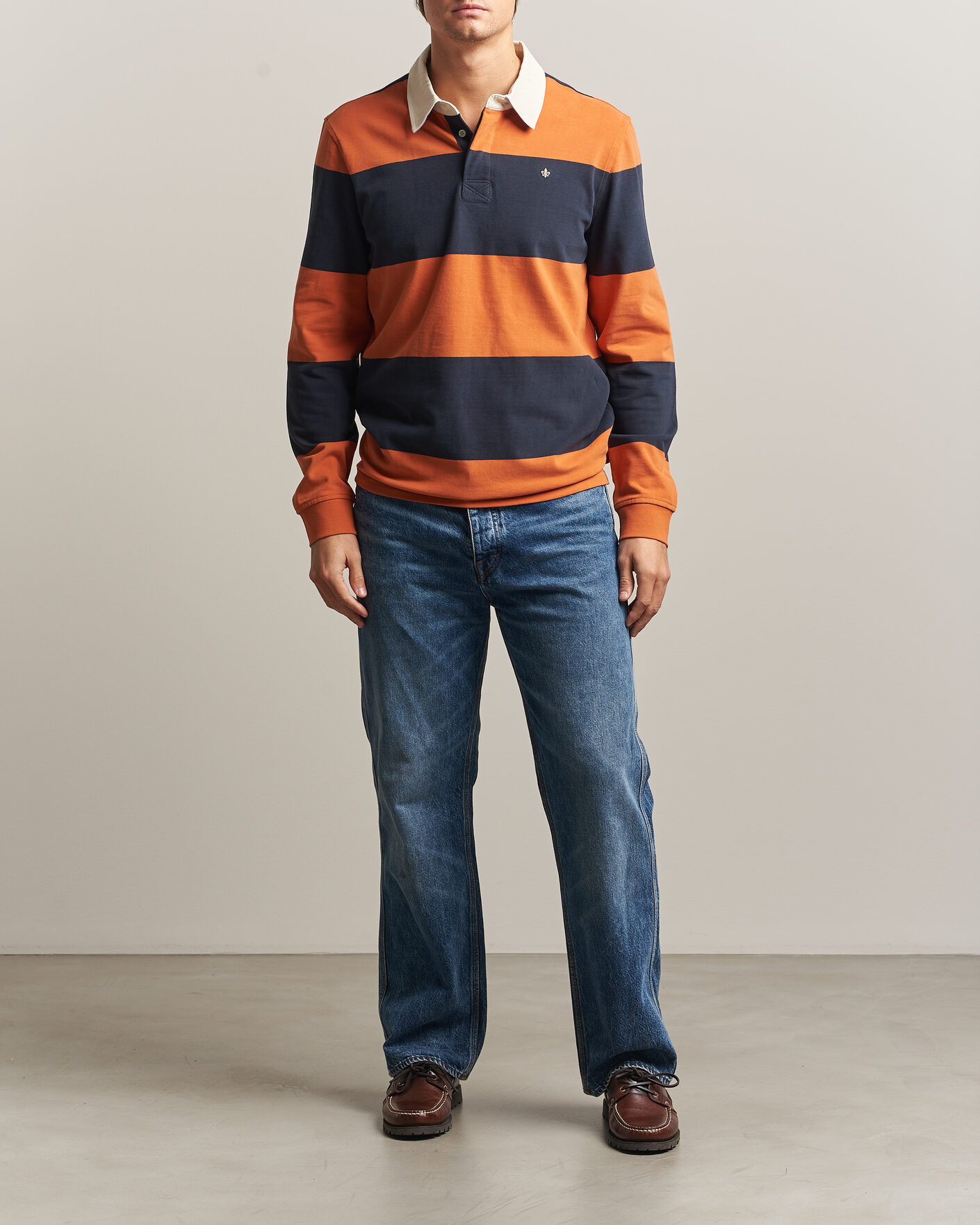 Men | Sweaters & Knitwear | Morris | Graham Rugger Orange