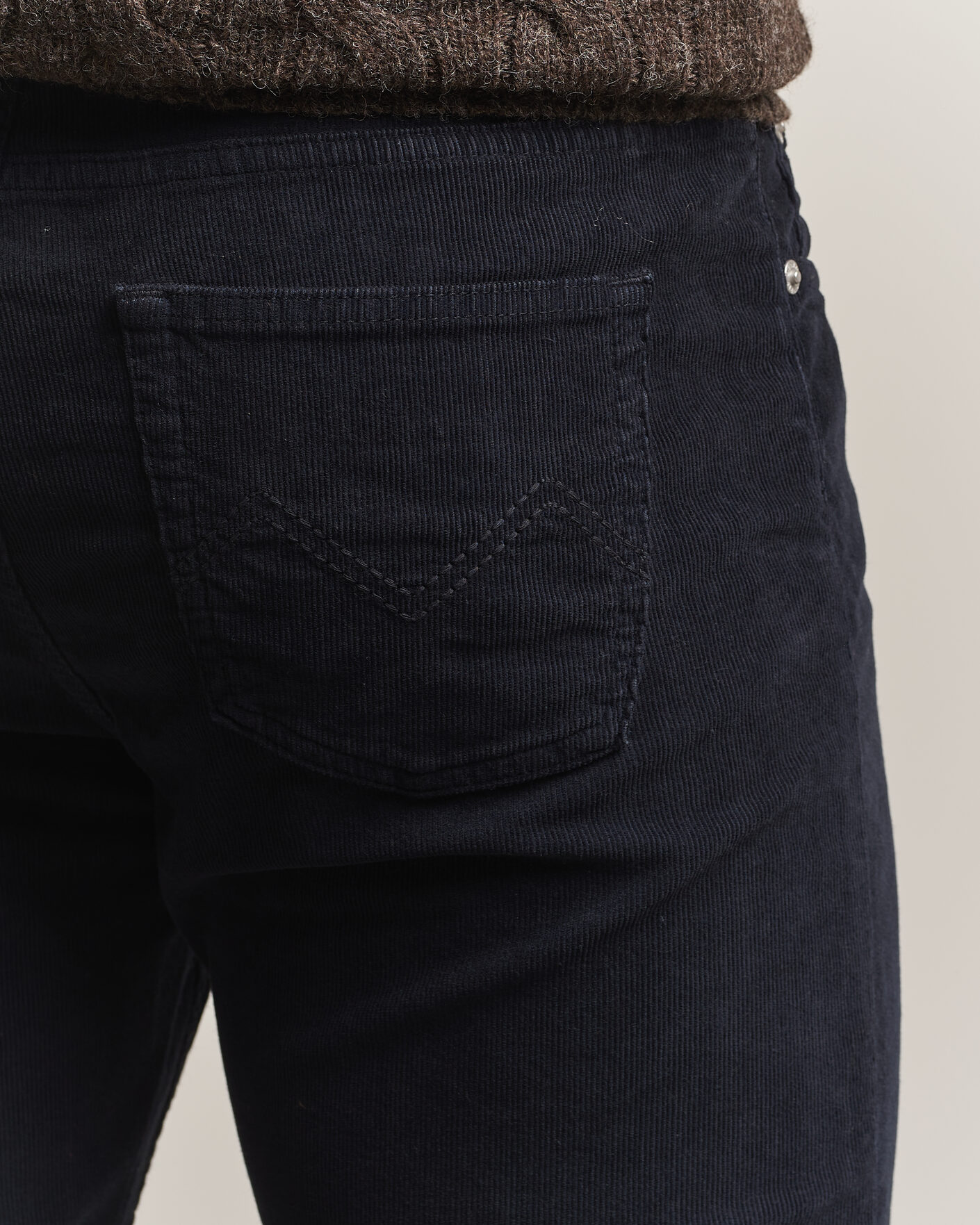 Men | Trousers | Morris | James Cord 5-Pocket Pants Navy