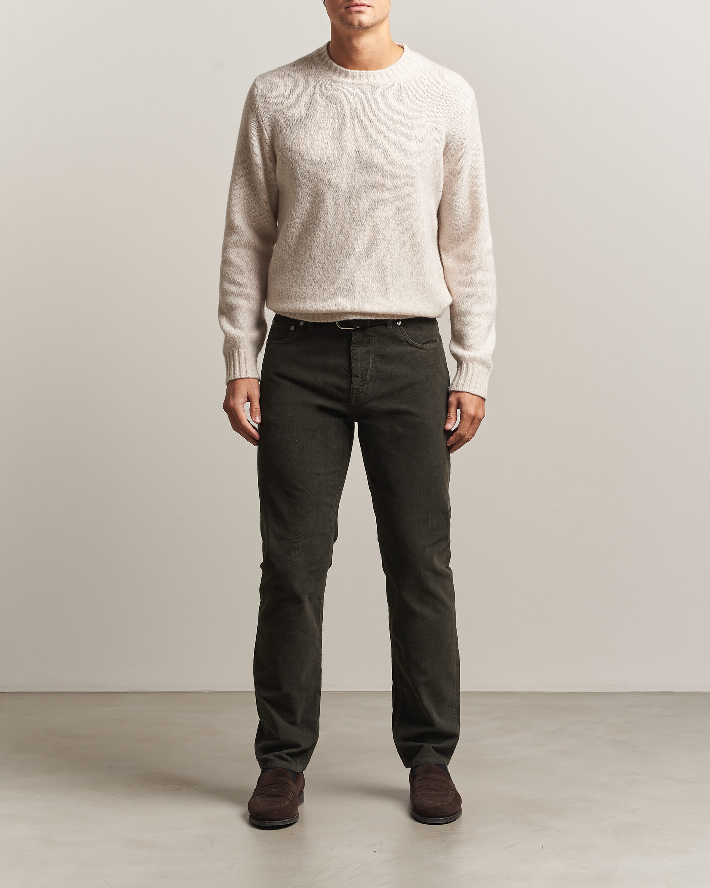 Men | Trousers | Morris | James Cord 5-Pocket Pants Olive