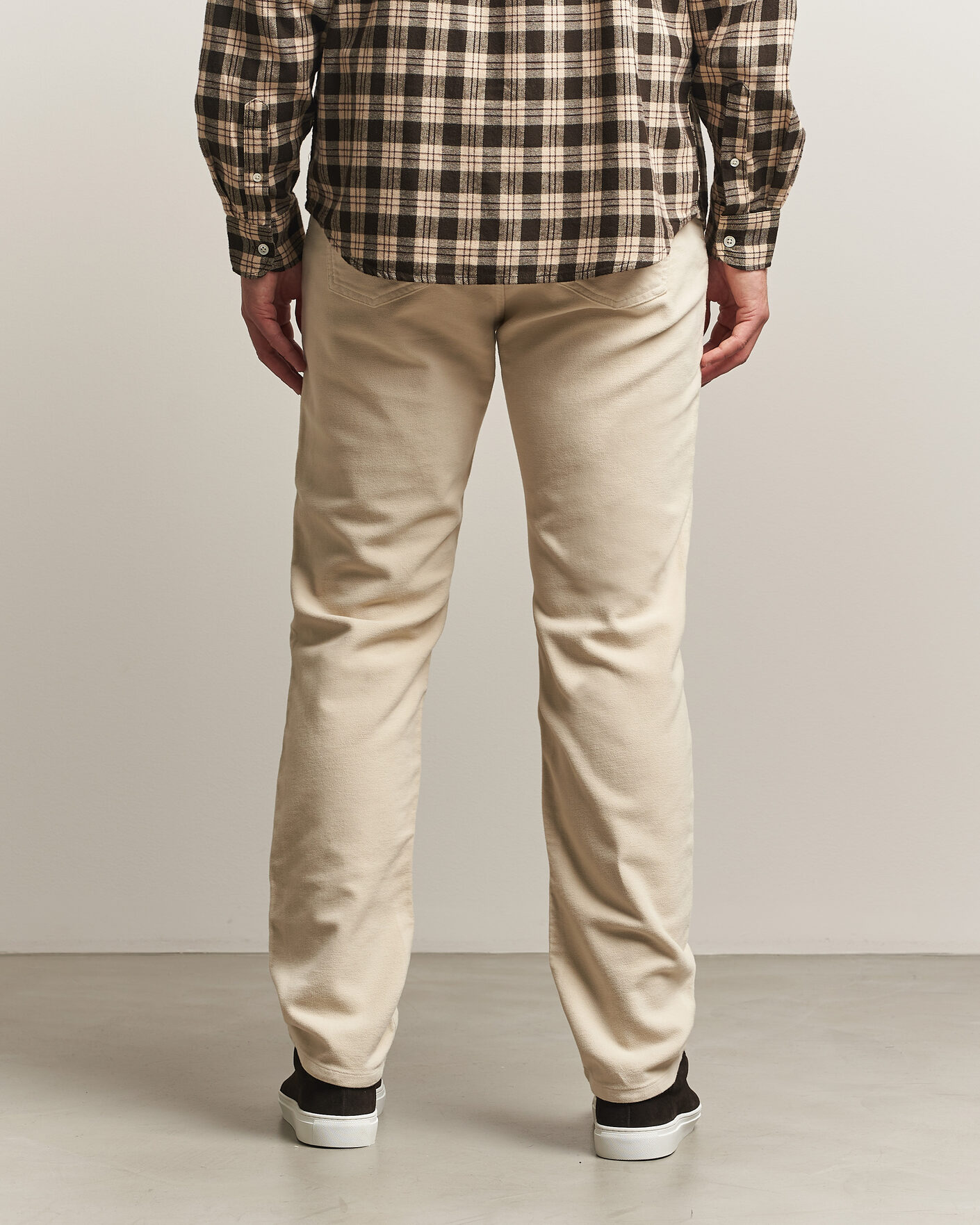 Men | Trousers | Morris | James Winter Twill 5-Pocket Pants Off White