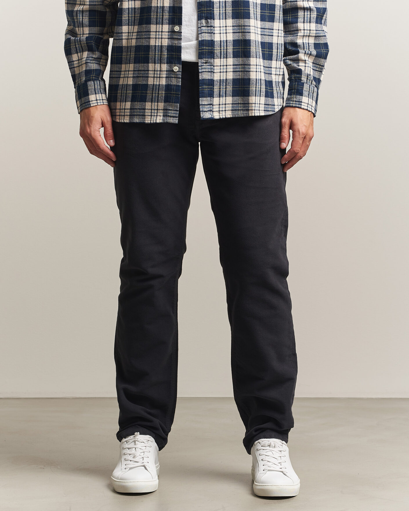 Men | Trousers | Morris | James Winter Twill 5-Pocket Pants Blue