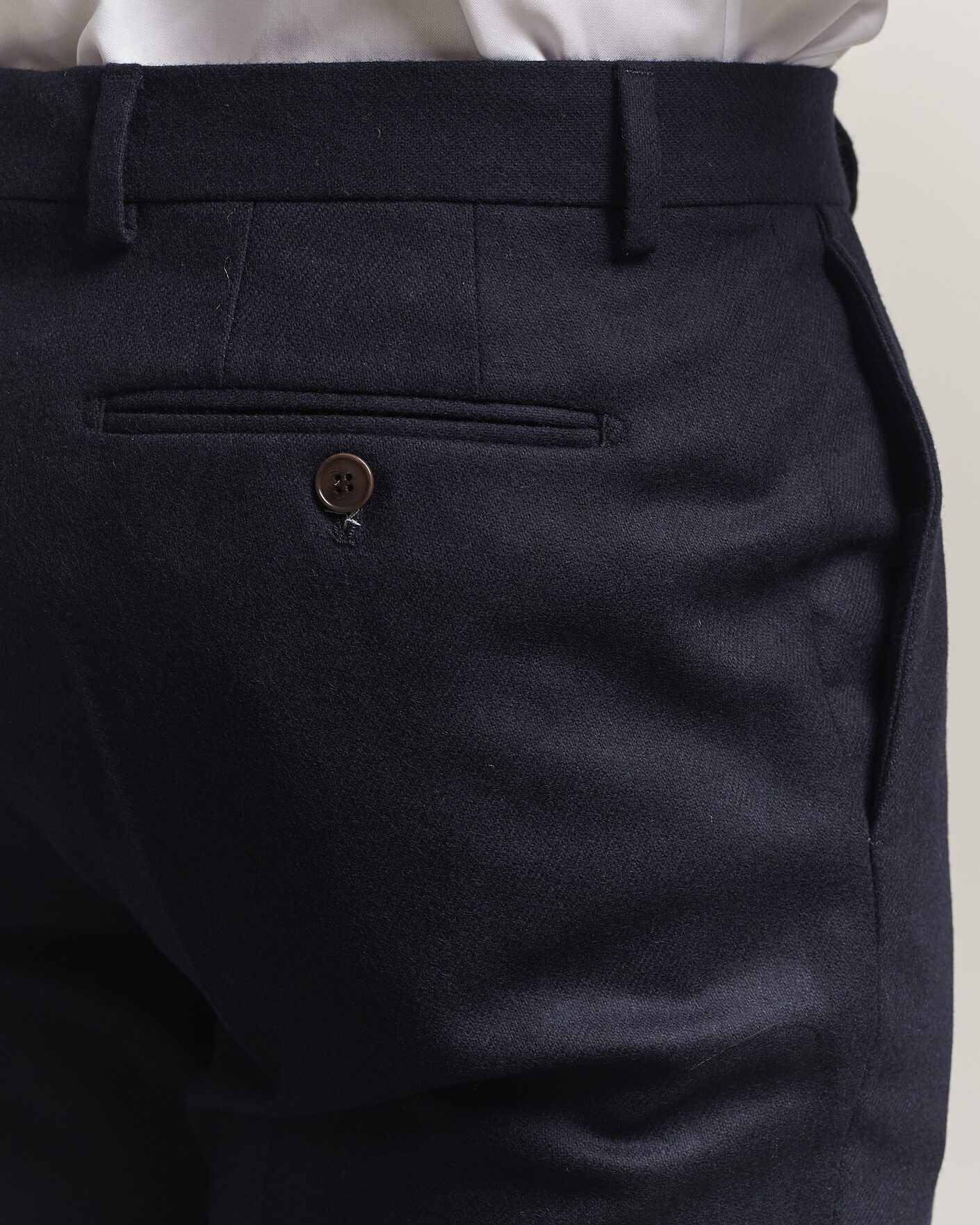 Men | Trousers | Morris | Flannel Suit Trousers Navy