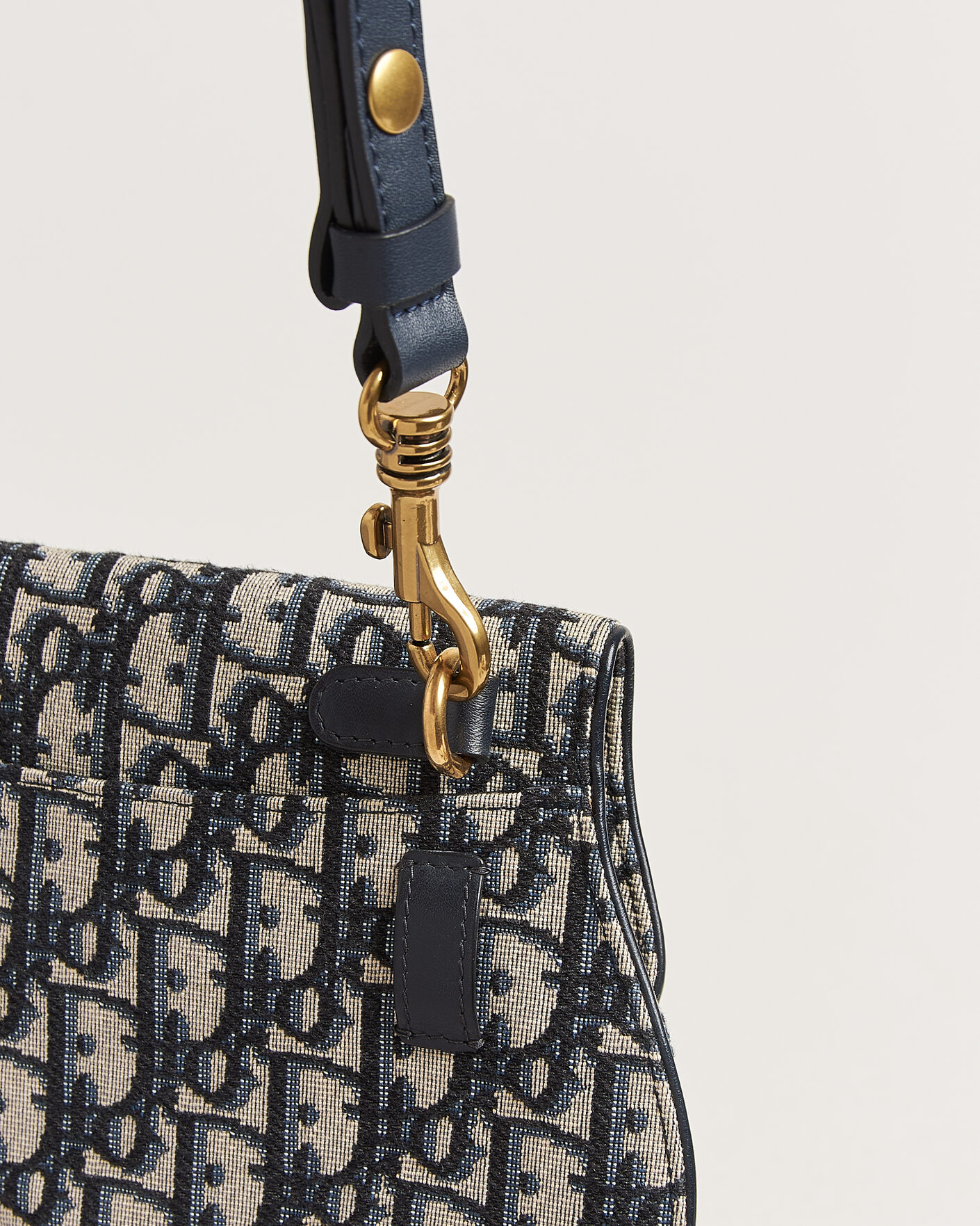 Men | Pre-Owned & Vintage Bags | Dior Pre-Owned | Saddle Belt Bag Oblique Jacquard Blue