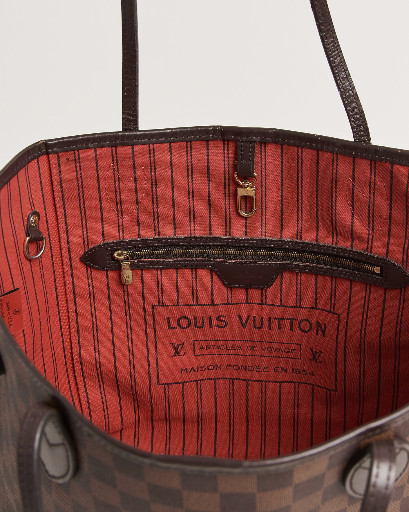 Men | Pre-Owned & Vintage Bags | Louis Vuitton Pre-Owned | Neverfull MM Damier Ebene