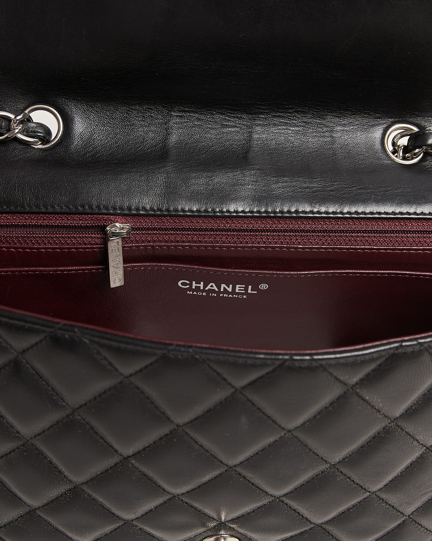Men | Pre-Owned & Vintage Bags | Chanel Pre-Owned | Classic Jumbo Single Flap Bag Lambskin Black