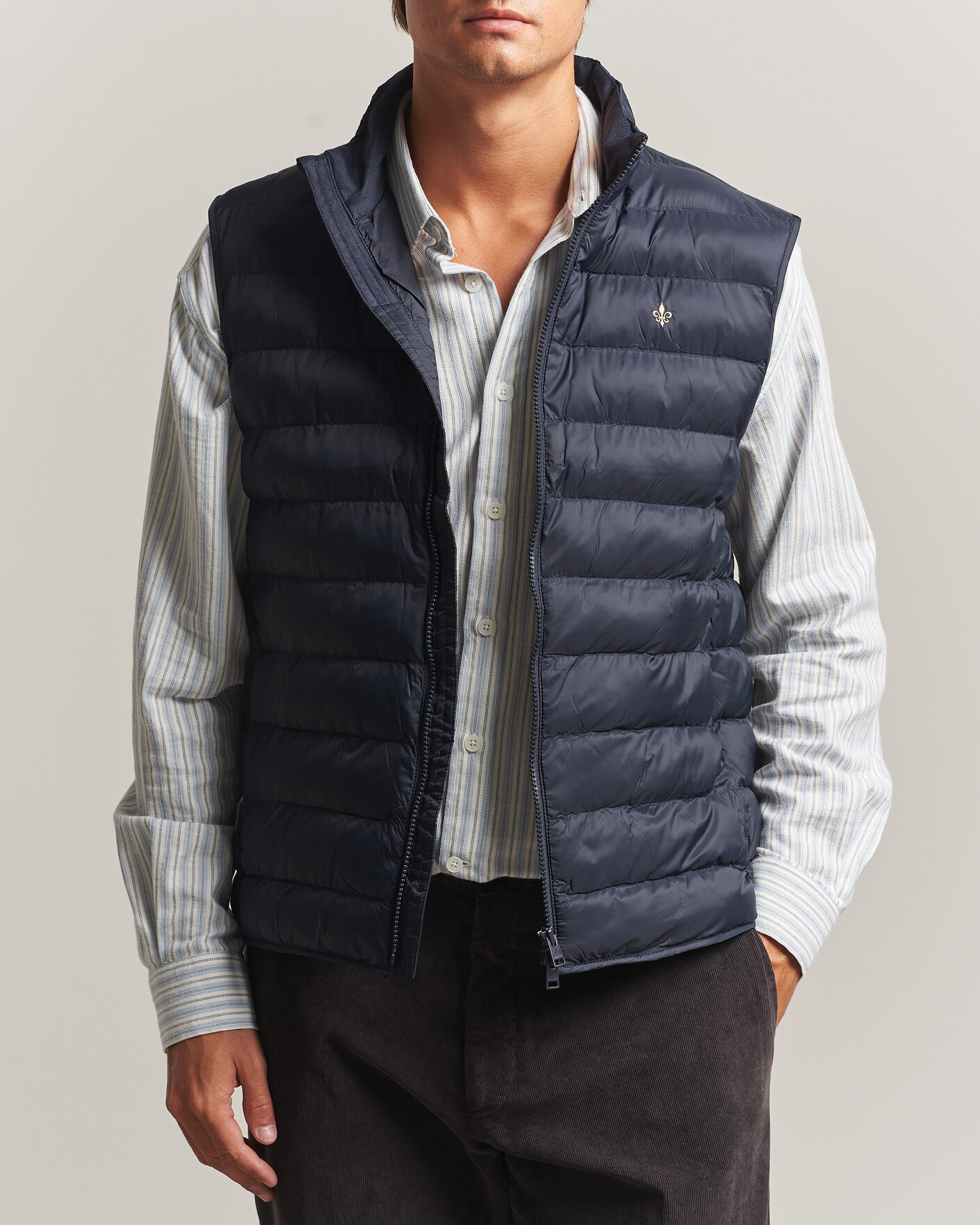 Men | Gilets | Morris | Norfolk Liner Vest Blue