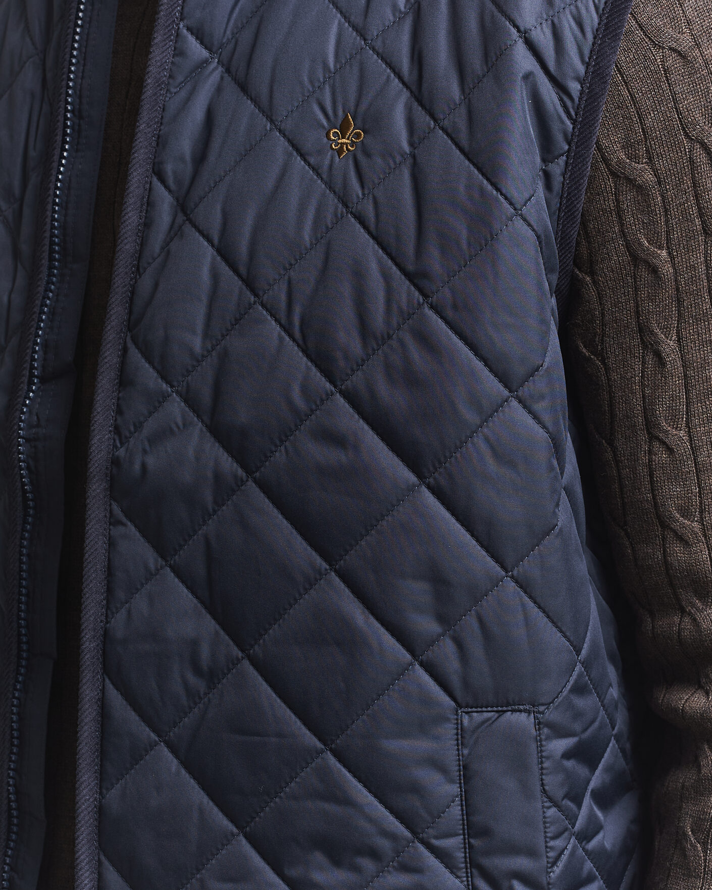 Men | Gilets | Morris | Teddy Quilted Vest Old Blue