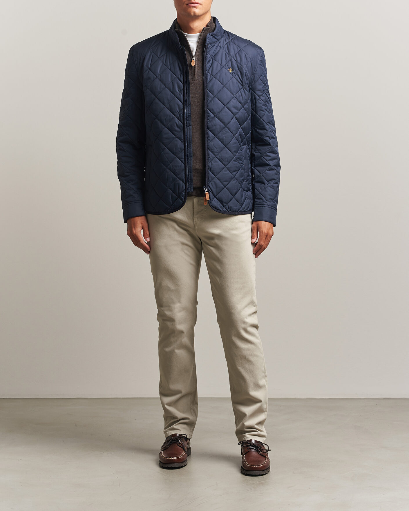 Men | Coats & Jackets | Morris | Teddy Quilted Jacket Old Blue