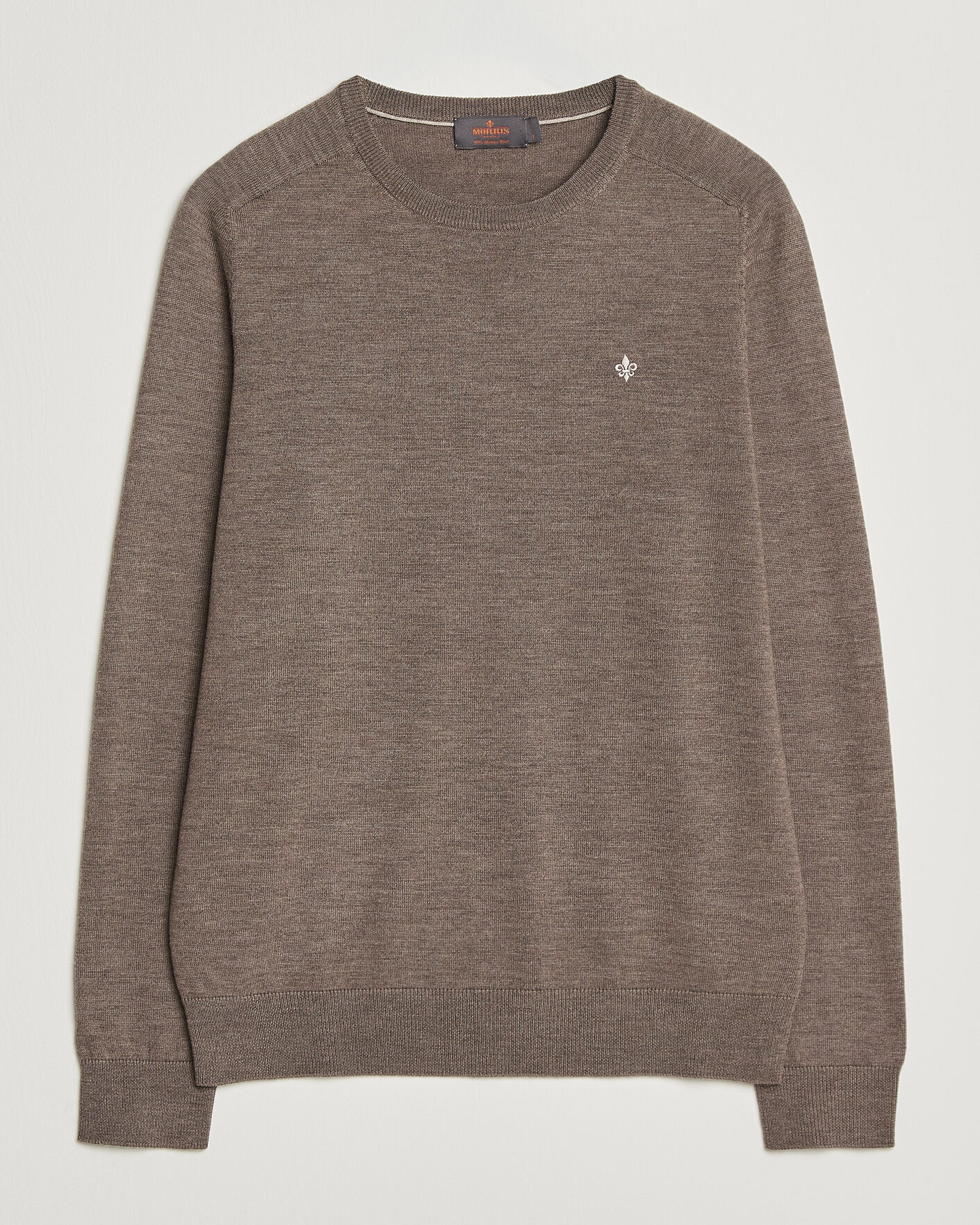 Men | Sweaters & Knitwear | Morris | Merino O-Neck Brown