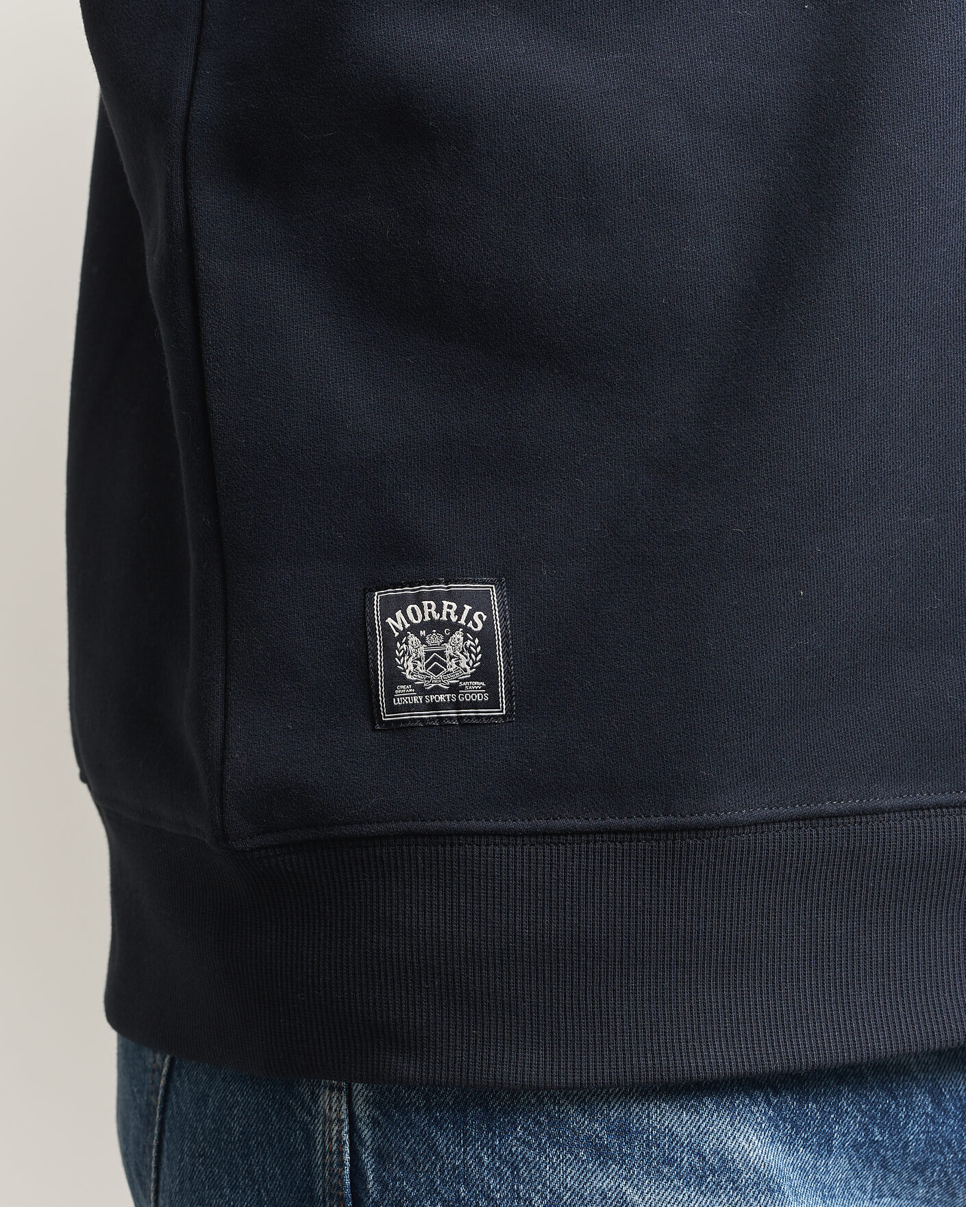 Men | Sweaters & Knitwear | Morris | Brandon Lily Half Zip Old Blue