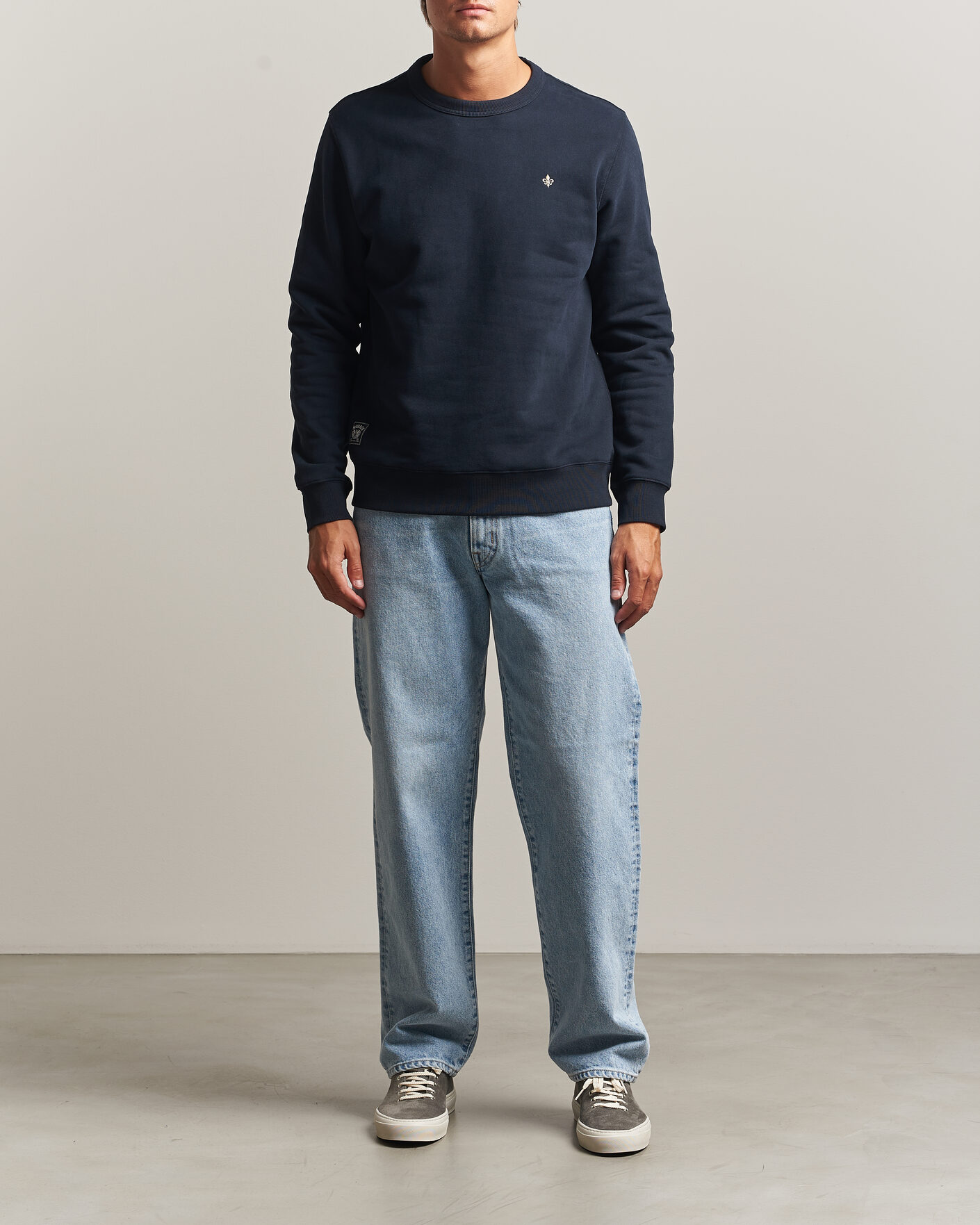 Men | Sweaters & Knitwear | Morris | Brandon Lily Sweatshirt Old Blue