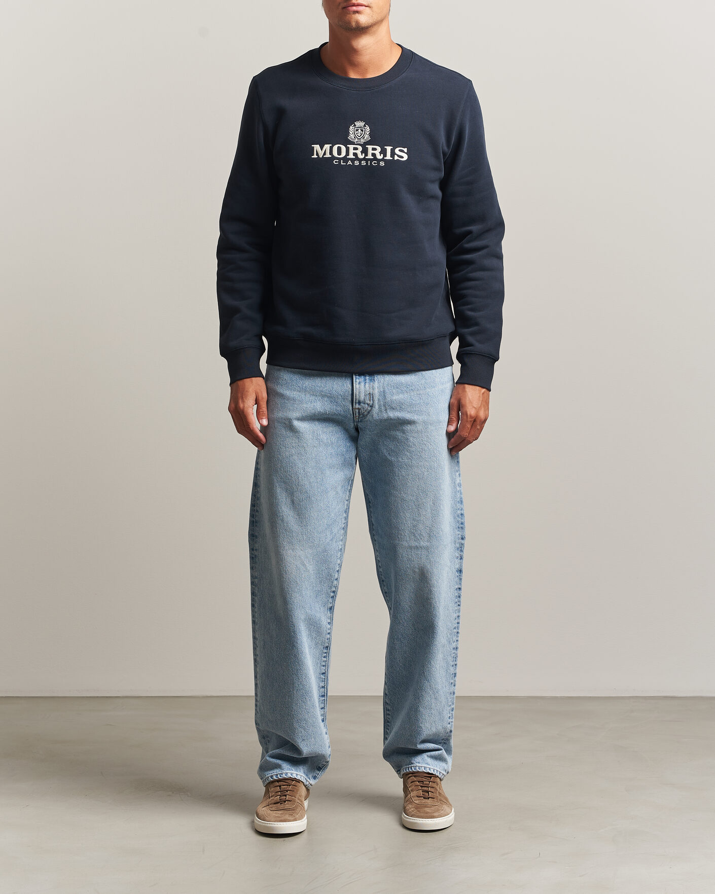Men | Sweaters & Knitwear | Morris | Brian Sweatshirt Old Blue