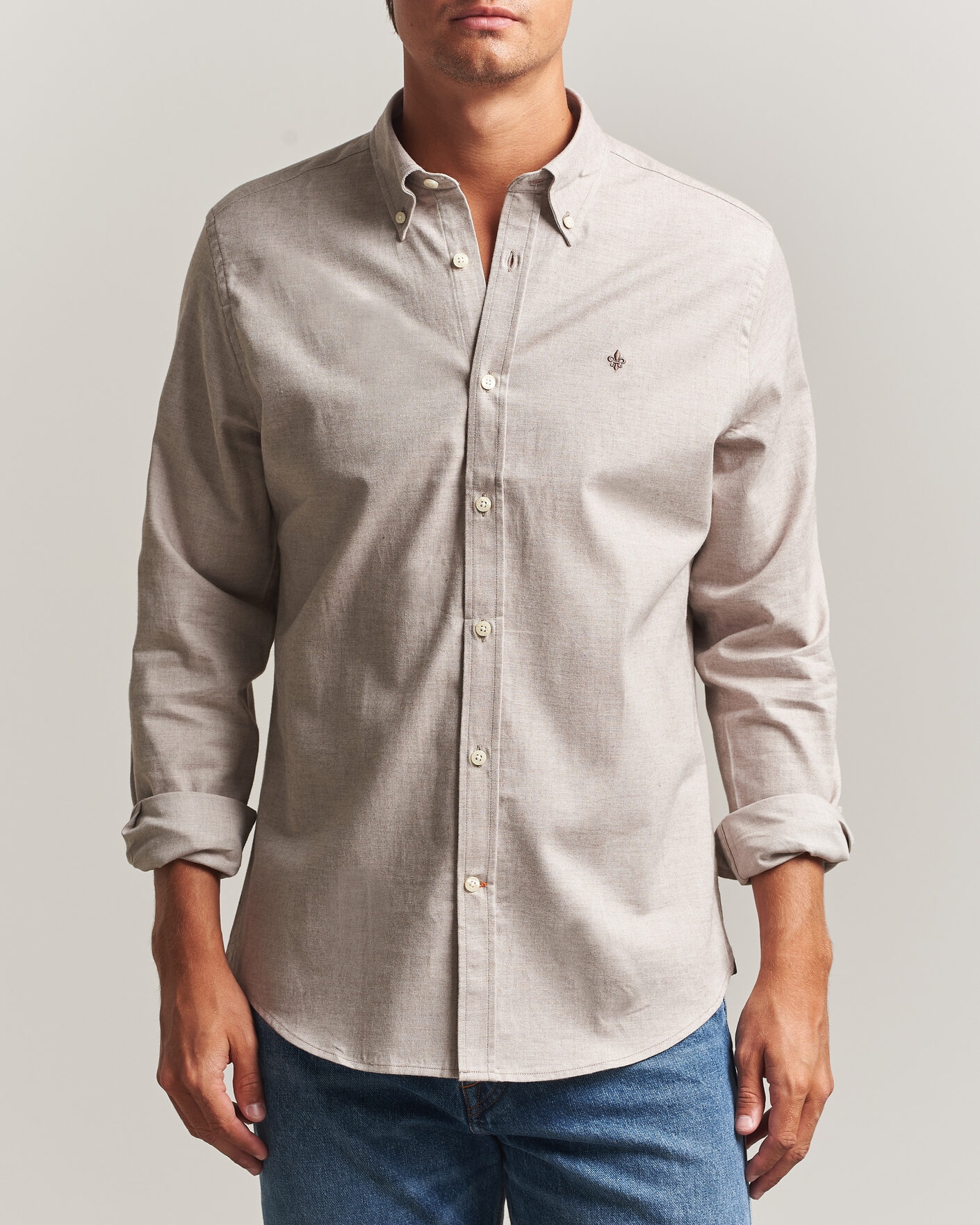 Men | Shirts | Morris | Watts Flannel Shirt Khaki