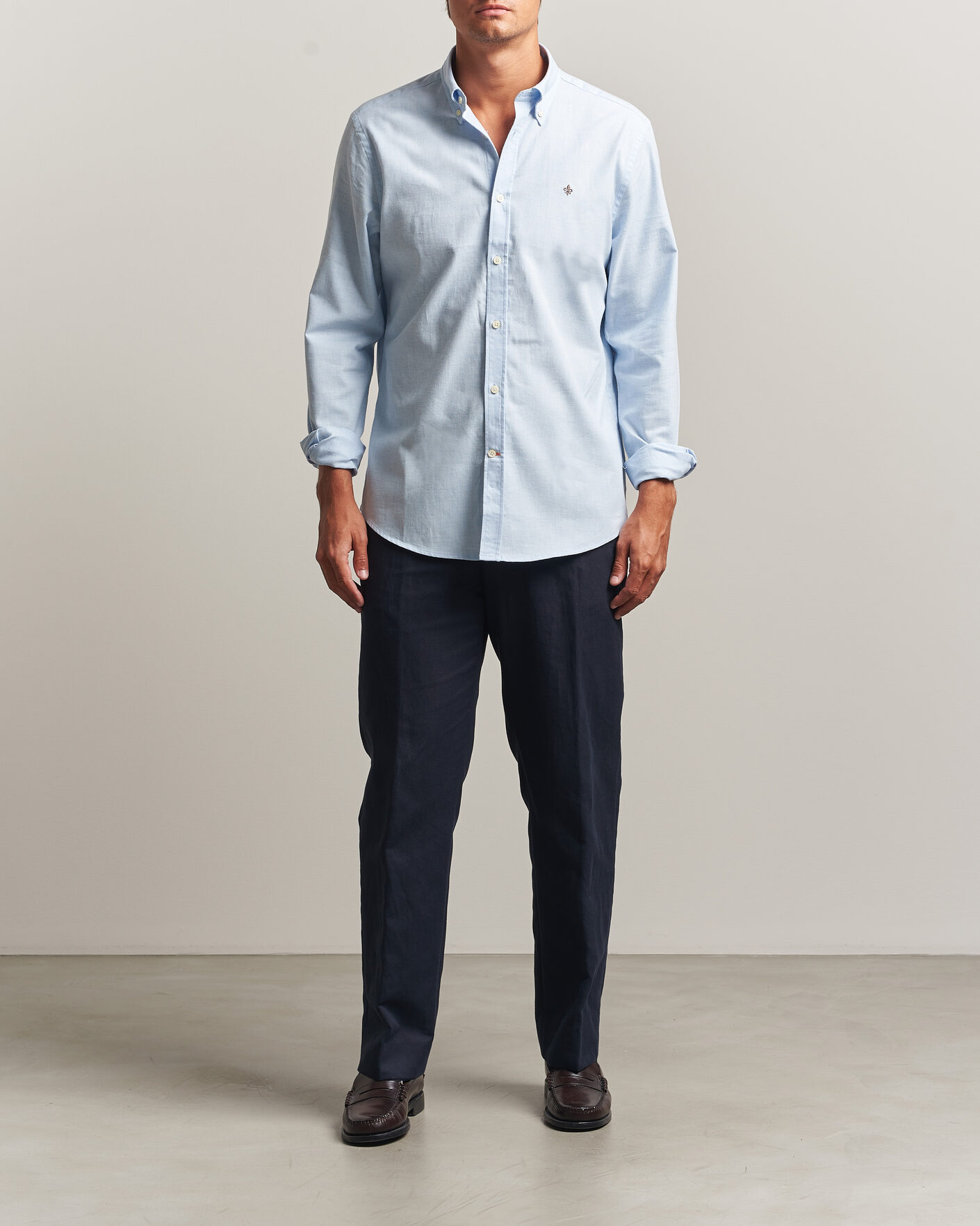 Men | Shirts | Morris | Watts Flannel Shirt Light Blue