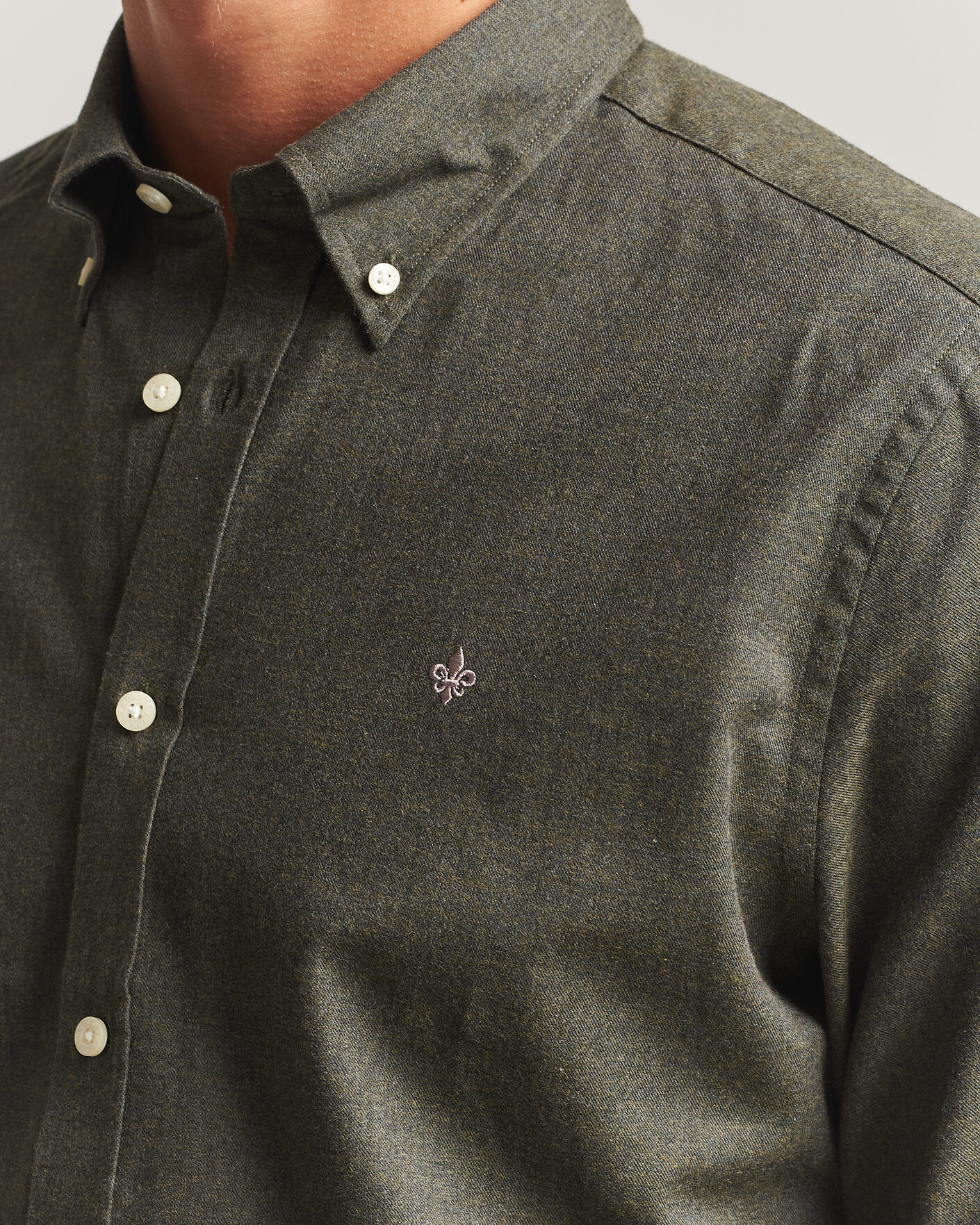 Men | Shirts | Morris | Watts Flannel Shirt Olive