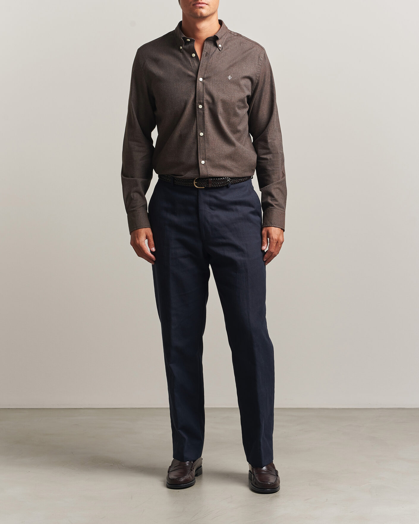 Men | Shirts | Morris | Watts Flannel Shirt Brown