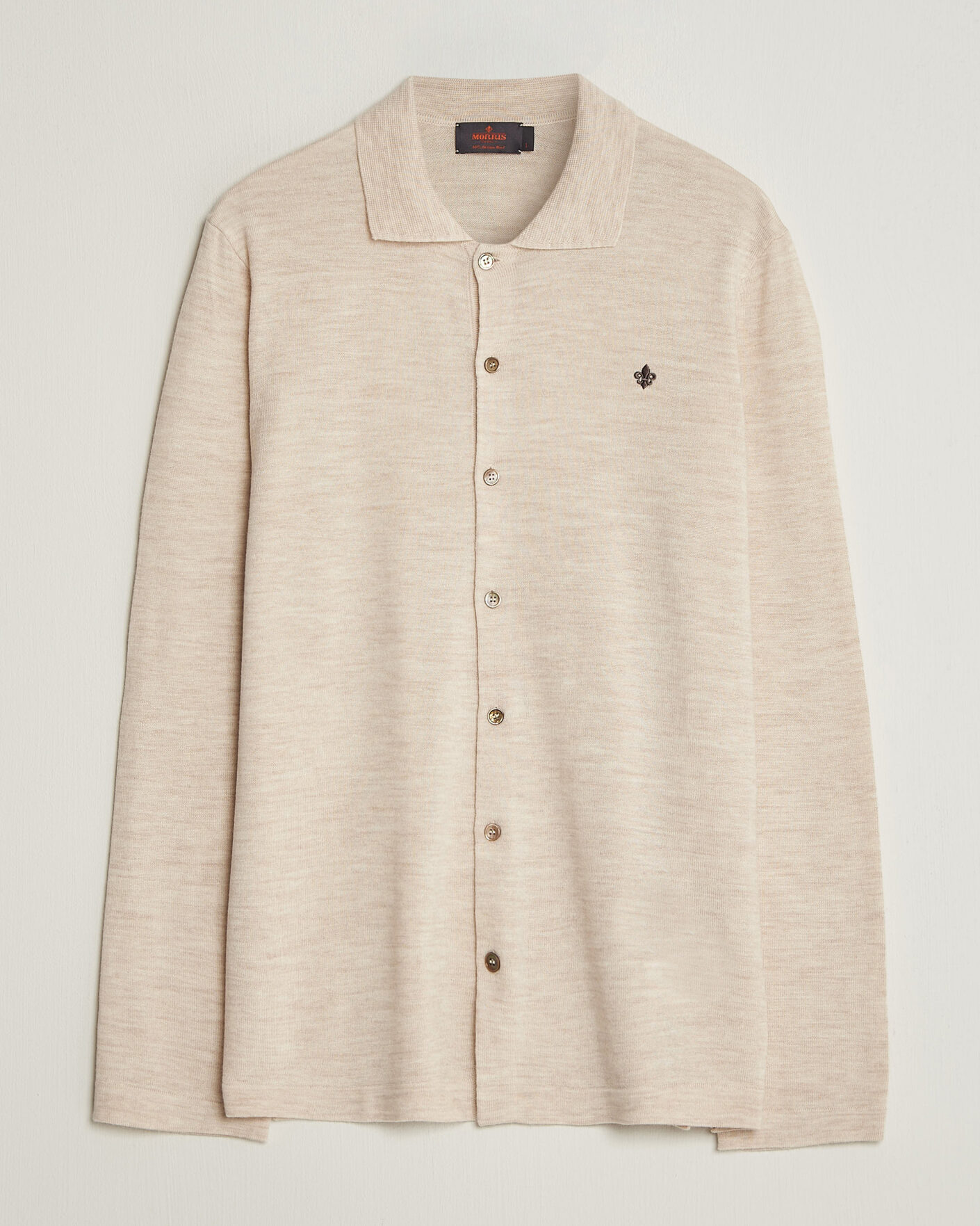 Men | Shirts | Morris | Merino Shirt Cardigan Off White