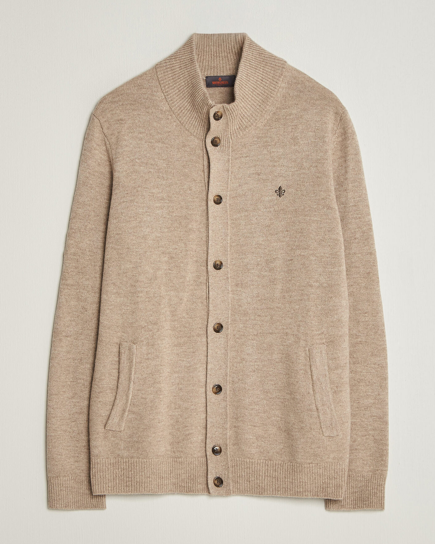 Men | Sweaters & Knitwear | Morris | Hertford Button Cardigan Khaki