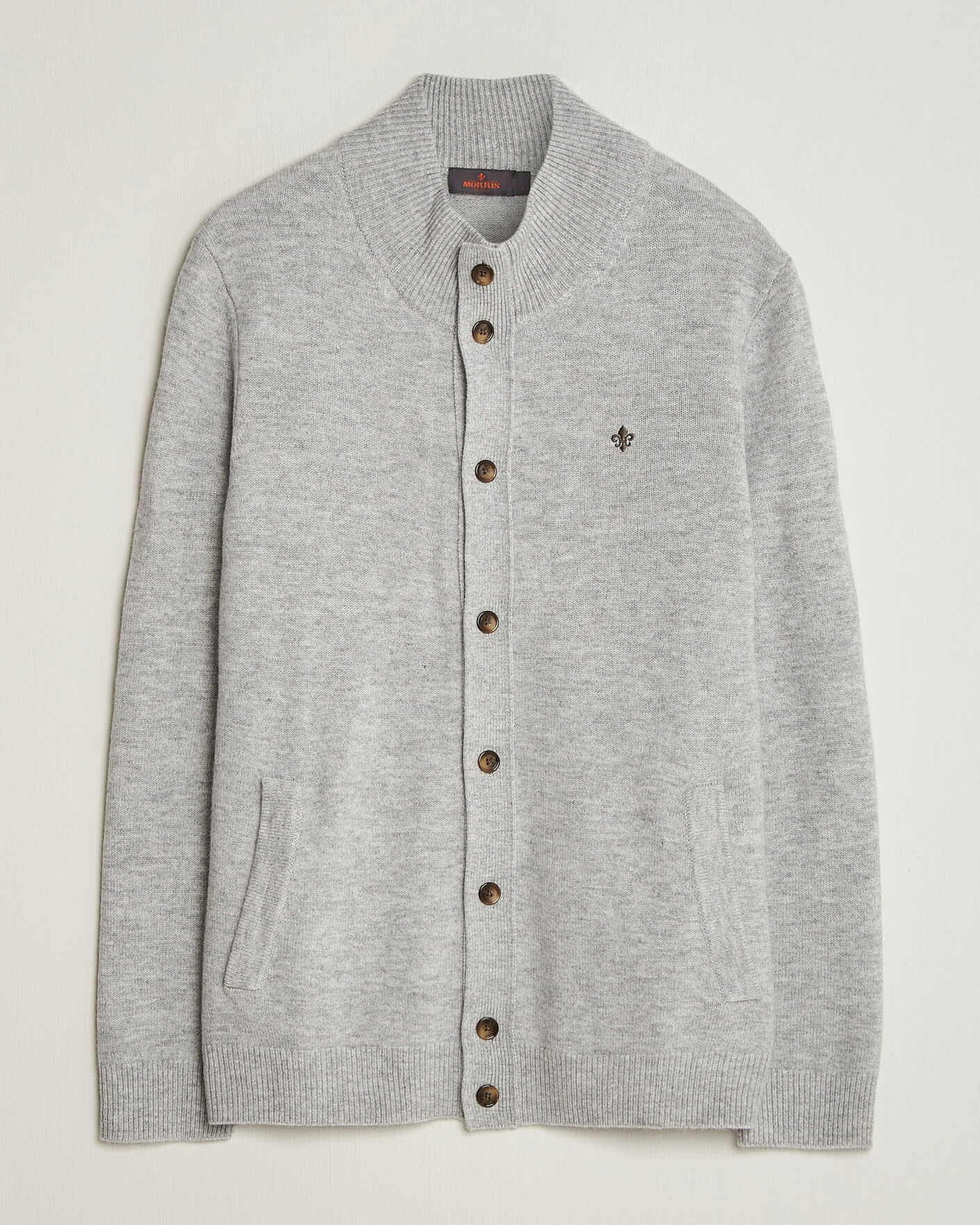 Men | Sweaters & Knitwear | Morris | Hertford Button Cardigan Grey