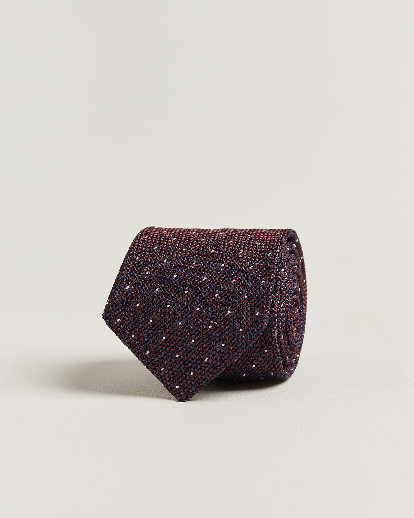 Men | Ties | Amanda Christensen | Silk Grenadine Dot 8cm Tie Wine