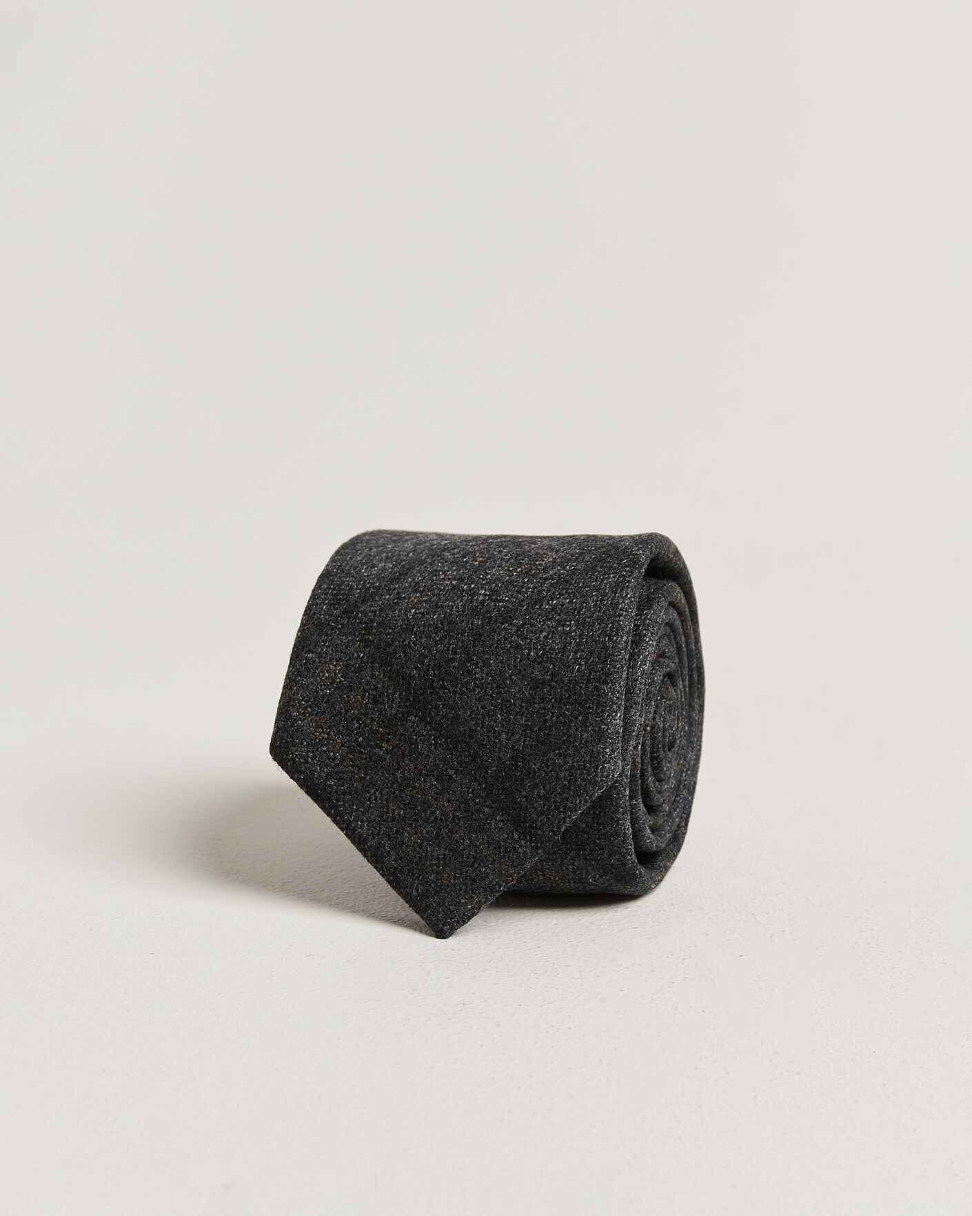 Men | Ties | Amanda Christensen | Wool Checked 8cm Tie Dark Grey