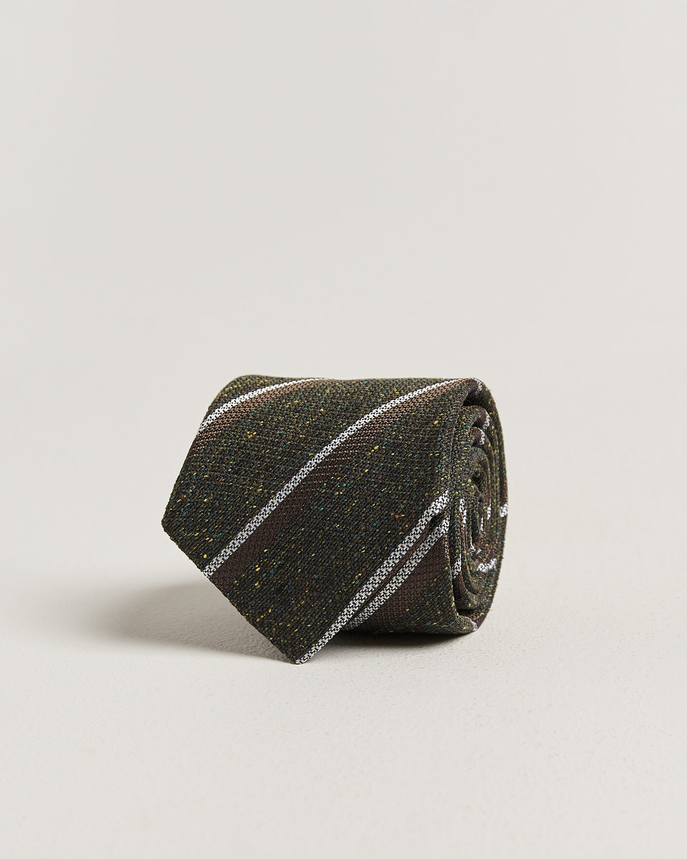 Men | Ties | Amanda Christensen | Silk Bourette Striped 8cm Tie Green
