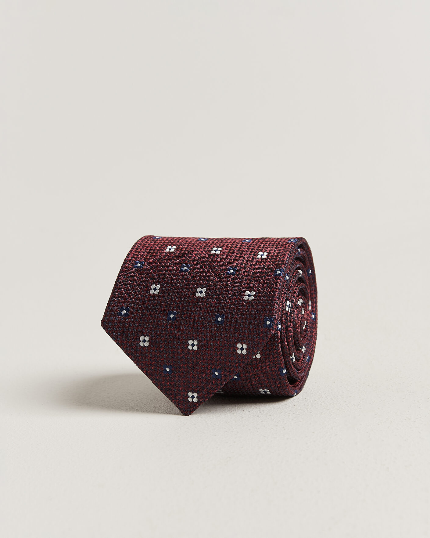 Men | Ties | Amanda Christensen | Silk Flower 8cm Tie Wine