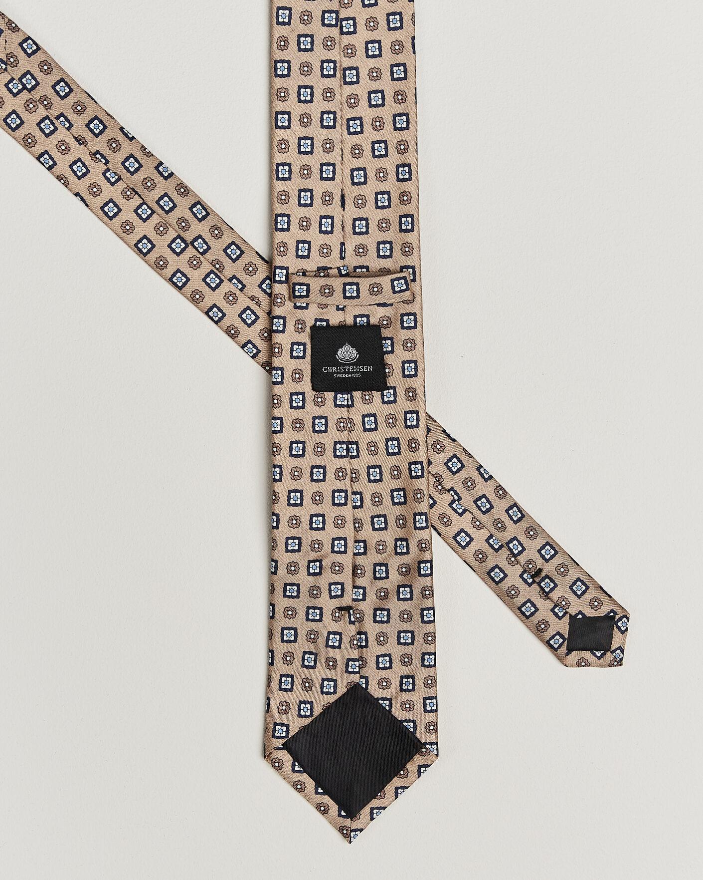 Men | Ties | Amanda Christensen | Box Set Silk 8 cm Tie And Pocket Square Beige