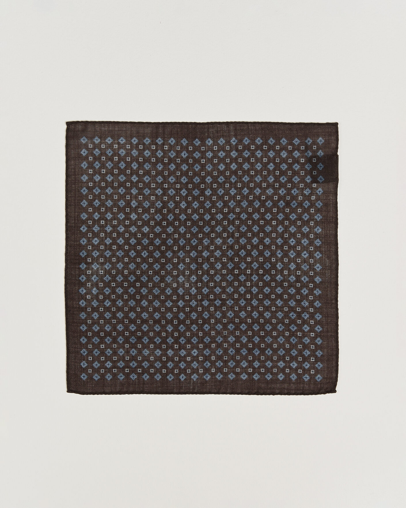 Men | Pocket Squares | Amanda Christensen | Wool Flower Pocket Square Brown