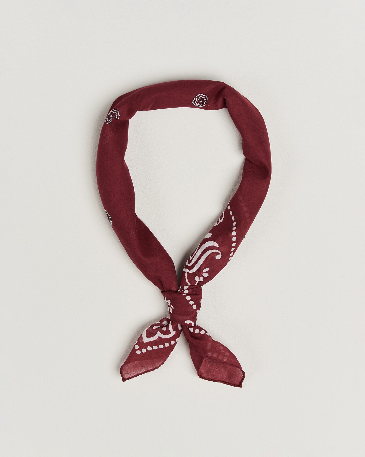 Men | Dress Scarves | Amanda Christensen | Cotton Voile Printed Flower Bandana Wine