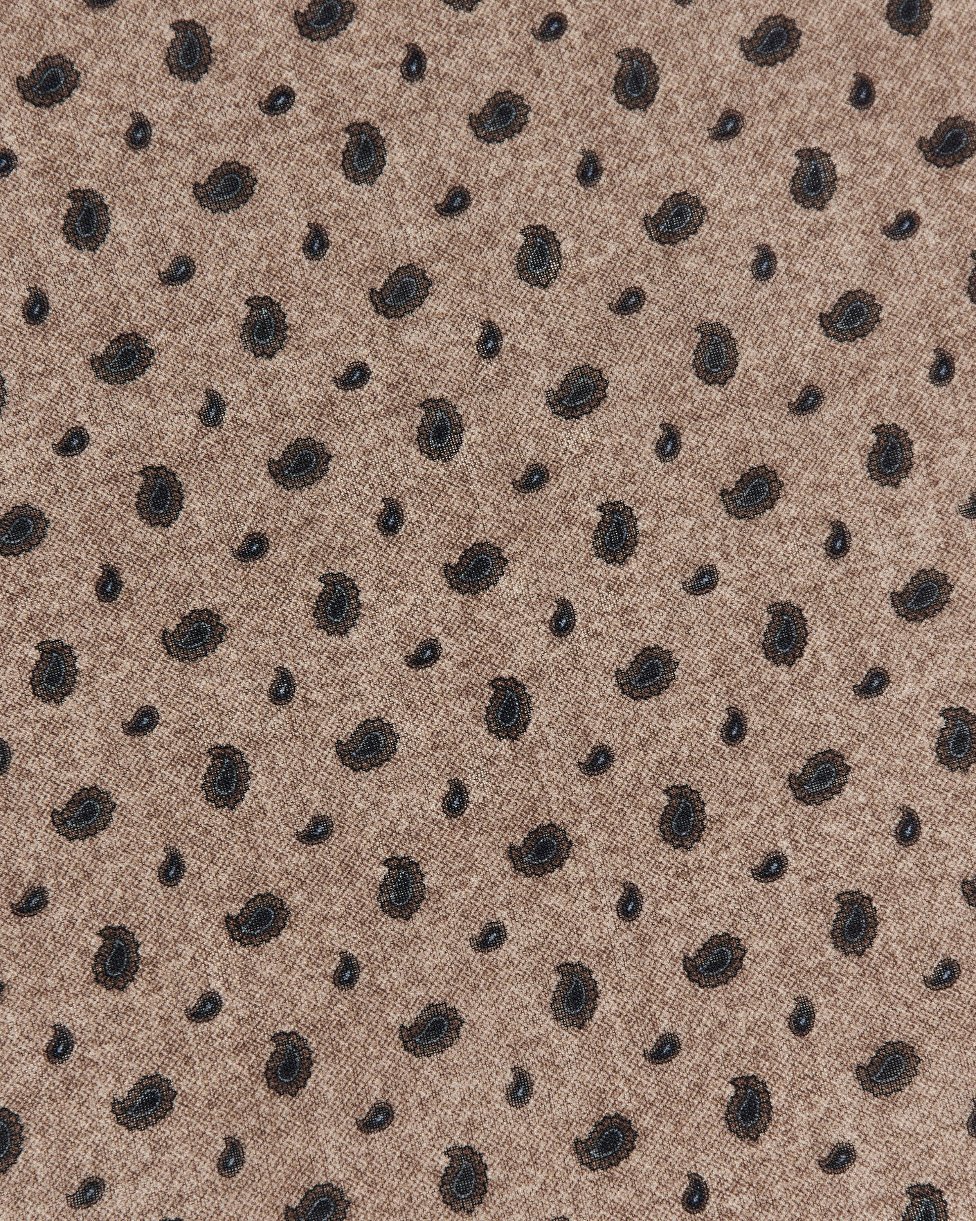 Men | Dress Scarves | Amanda Christensen | Wool Printed Paisley Bandana Beige