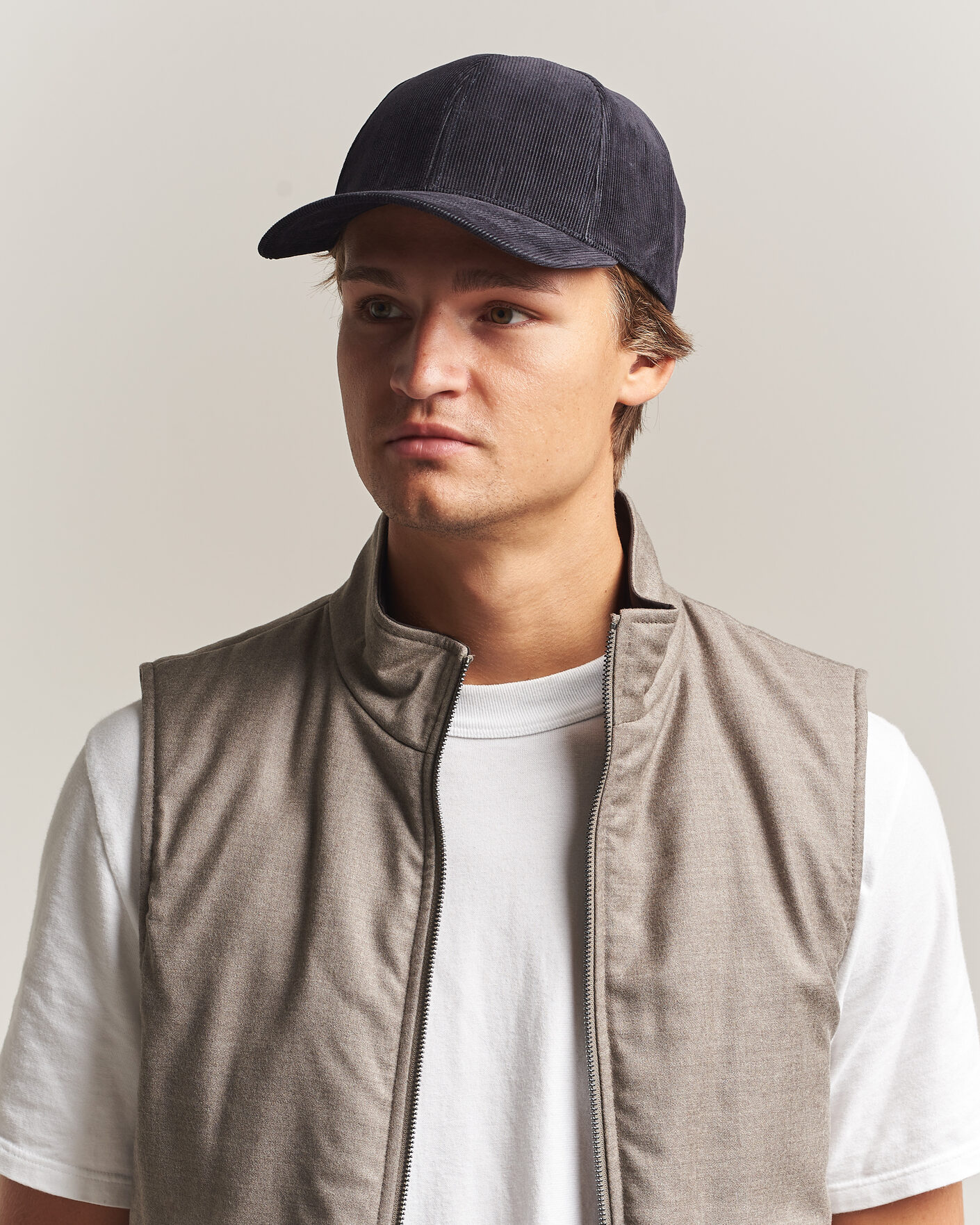 Men | Hats & Caps | Varsity Headwear | Corduroy Baseball Cap Asfalto Grey