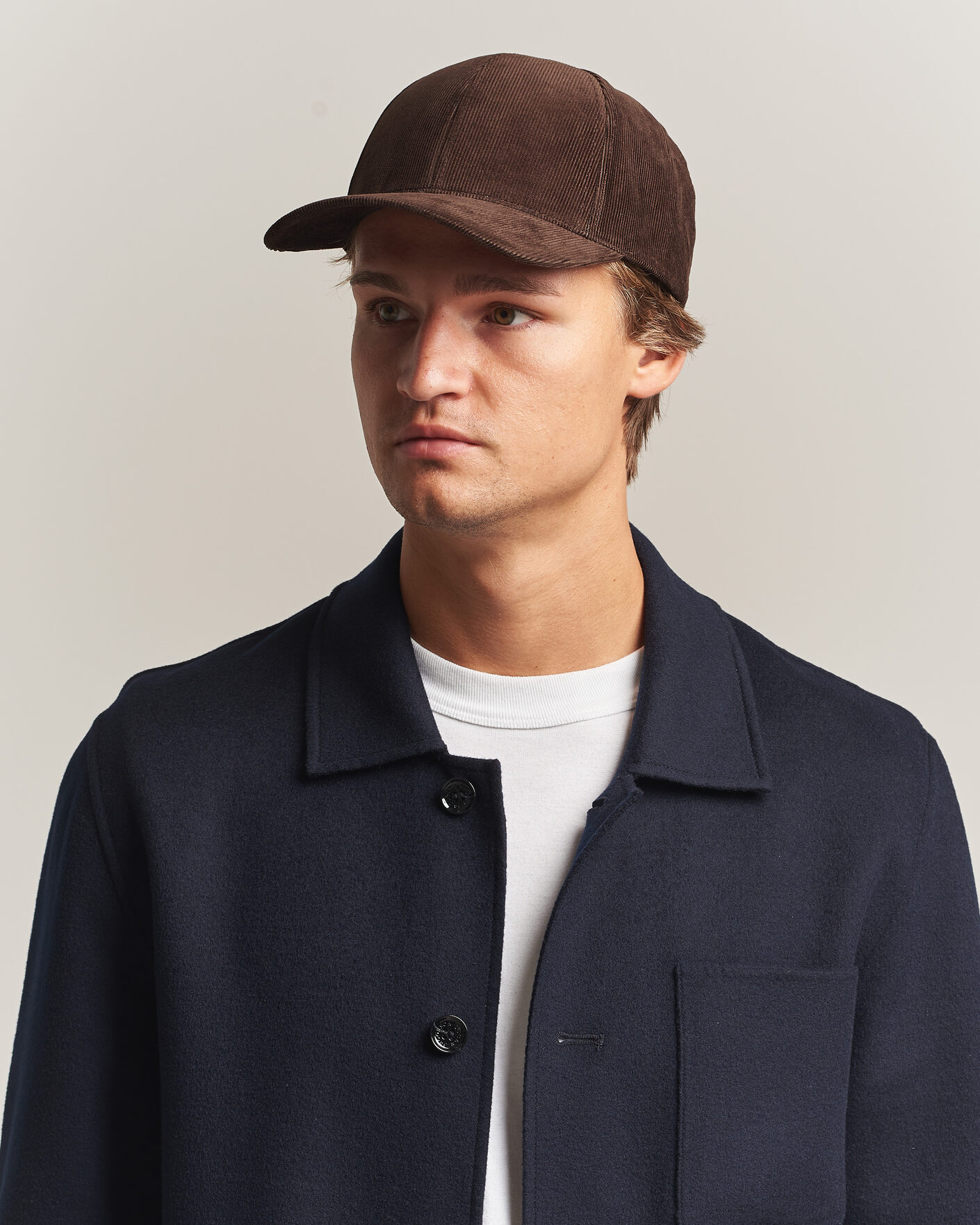 Men | Hats & Caps | Varsity Headwear | Corduroy Baseball Cap Mocha Brown