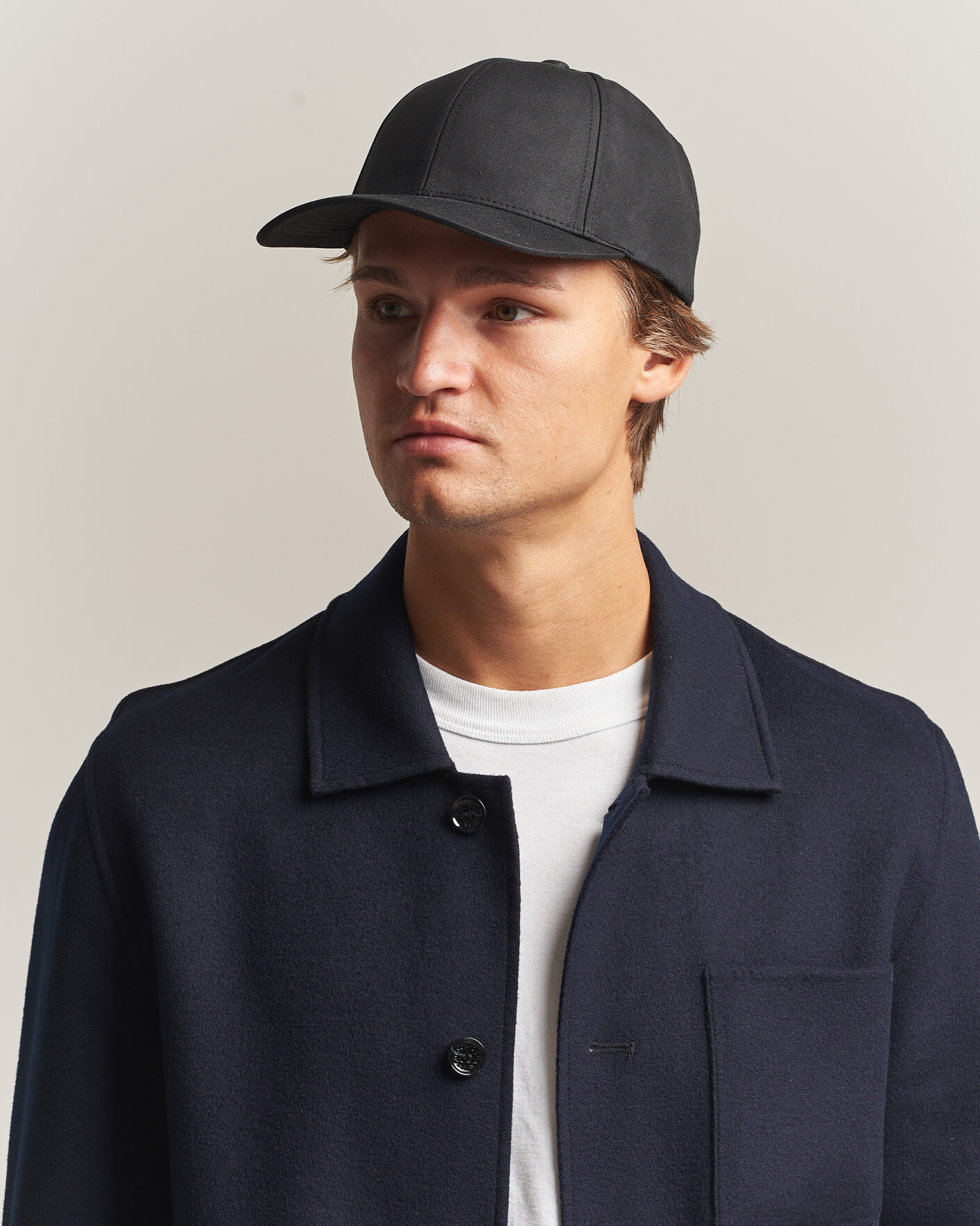 Men | Hats & Caps | Varsity Headwear | Oilskin Baseball Cap Black