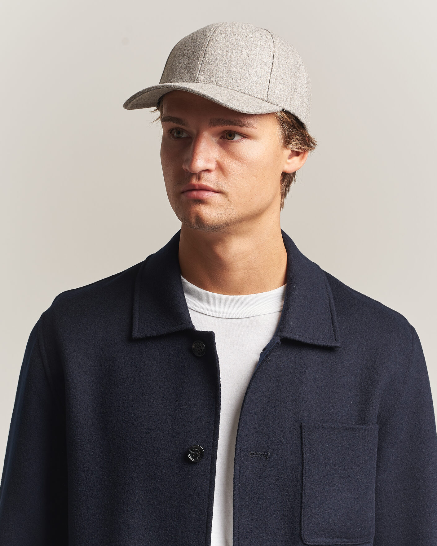 Men | Hats & Caps | Varsity Headwear | Merino Wool Baseball Cap Umber Beige