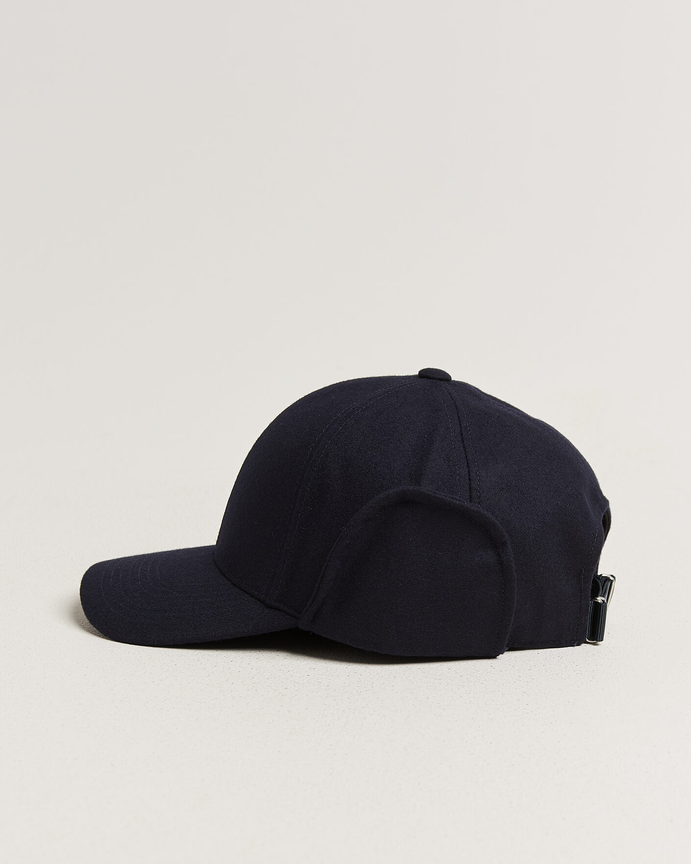 Men | Hats & Caps | Varsity Headwear | Merino Wool Earflap Baseball Cap Dark Navy