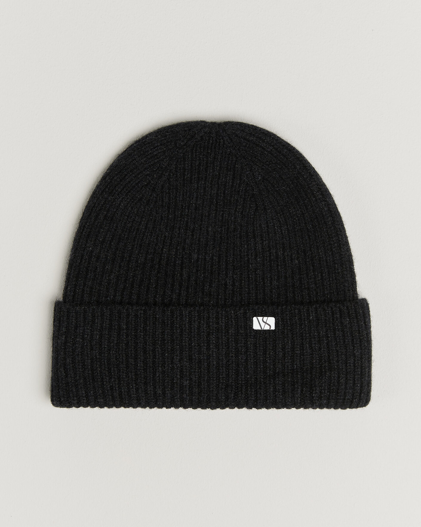 Men | Hats & Caps | Varsity Headwear | Wool/Cashmere Beanie Charcoal Black