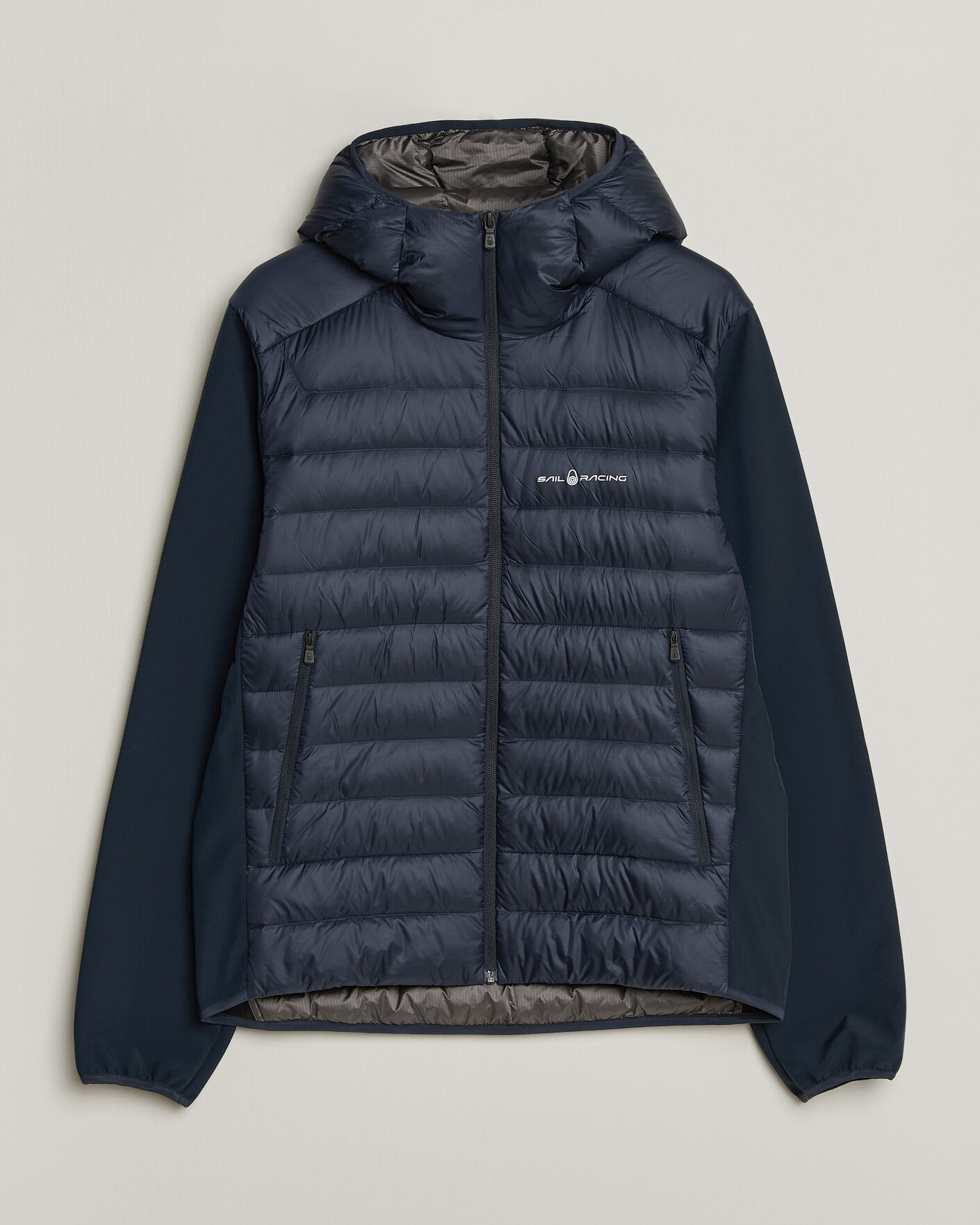 Men | Coats & Jackets | Sail Racing | Spray Down Hooded Hybrid Jacket Dark Navy