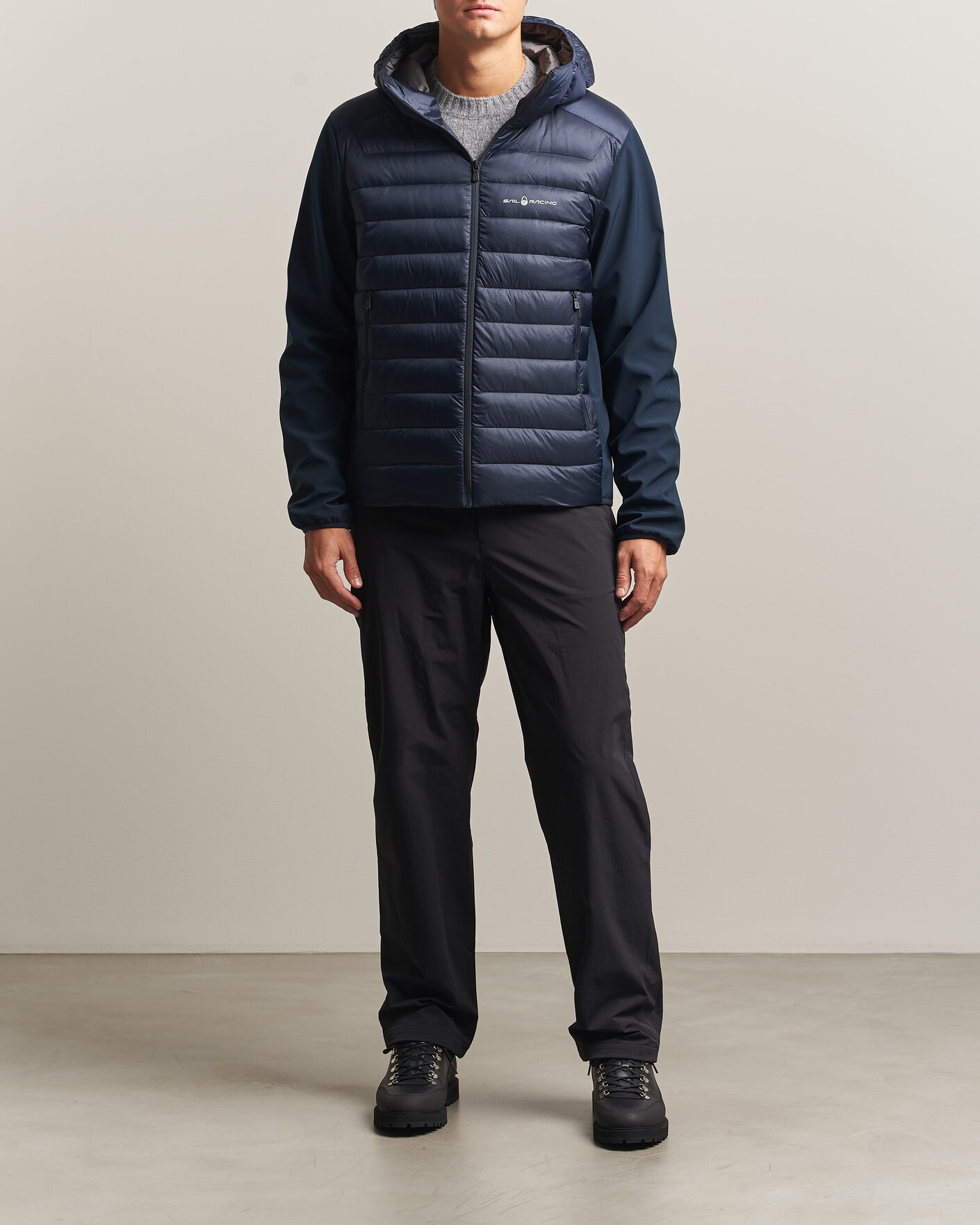 Men | Coats & Jackets | Sail Racing | Spray Down Hooded Hybrid Jacket Dark Navy