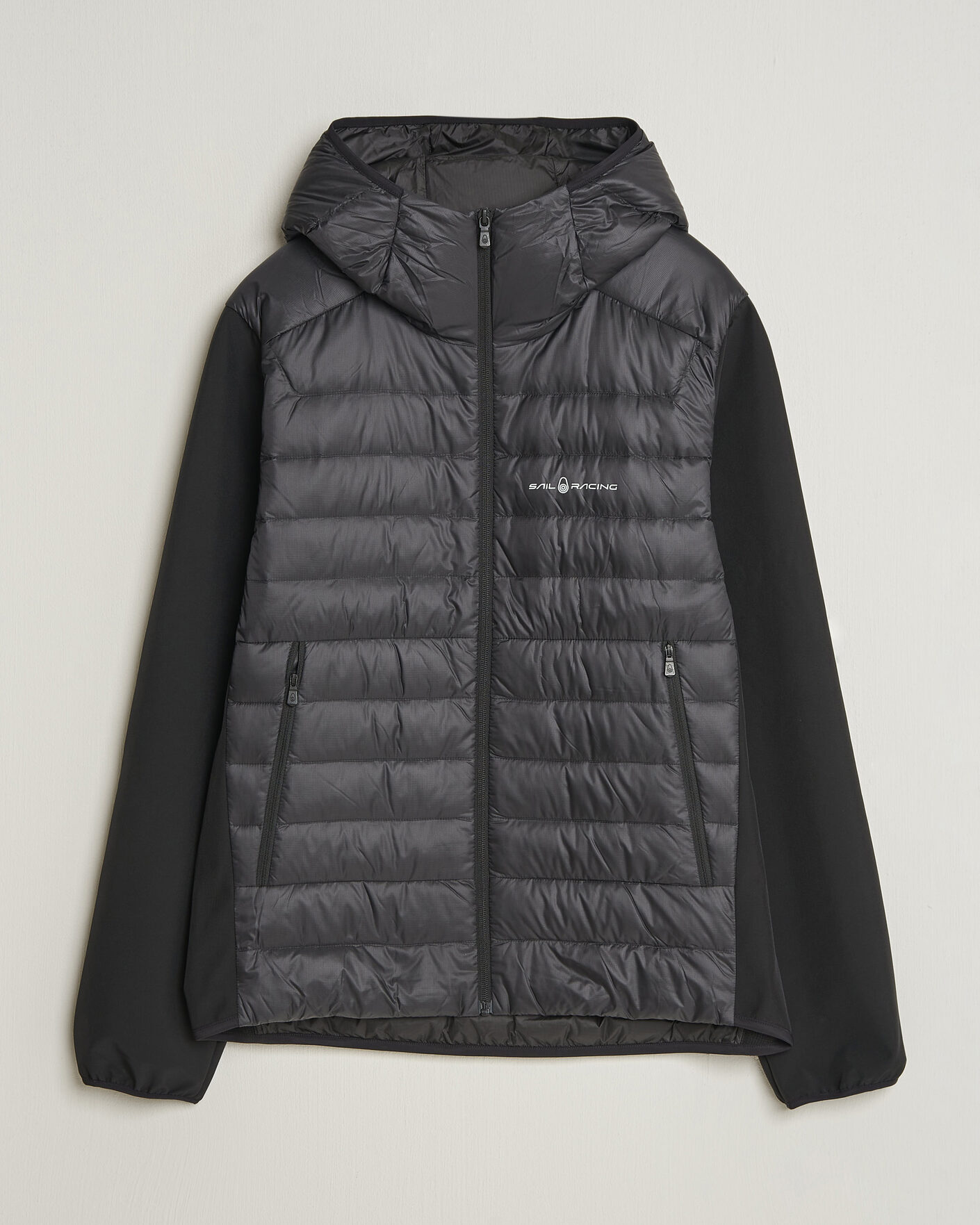 Men | Coats & Jackets | Sail Racing | Spray Down Hooded Hybrid Jacket Carbon