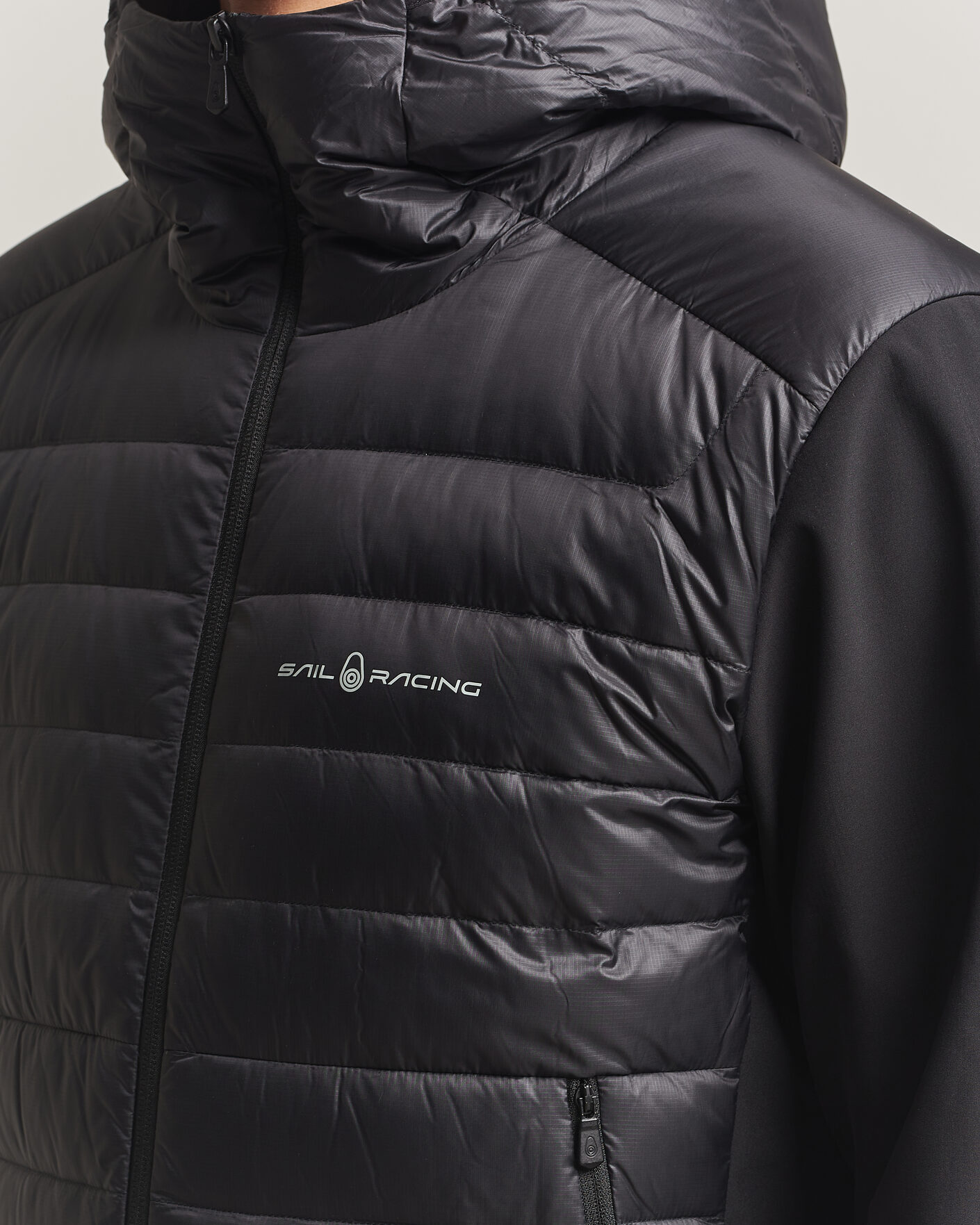 Men | Coats & Jackets | Sail Racing | Spray Down Hooded Hybrid Jacket Carbon