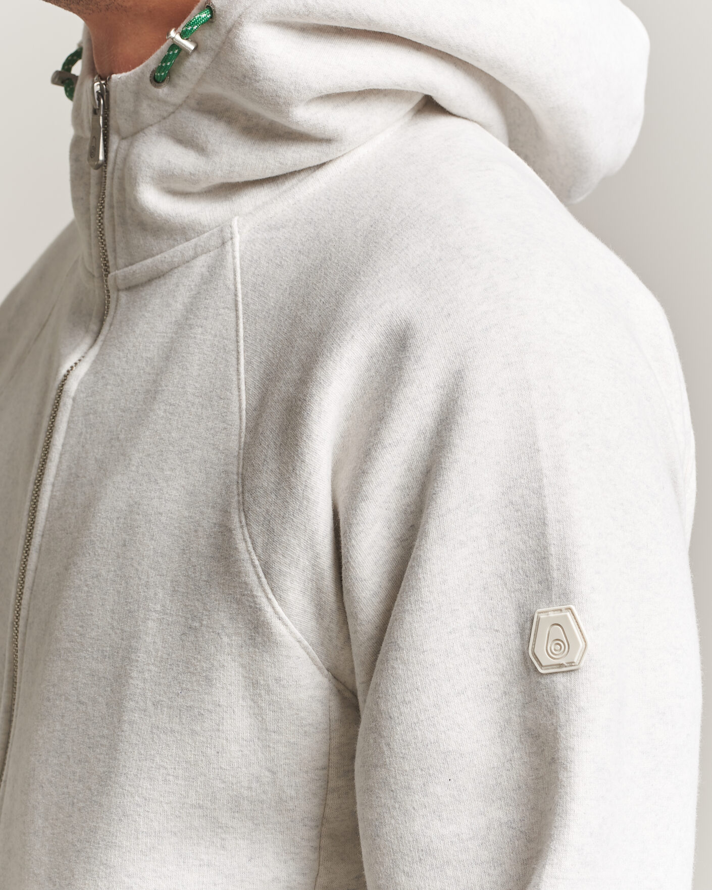 Men | Sweaters & Knitwear | Sail Racing | Flow Full Zip Hoodie Light Grey Melange