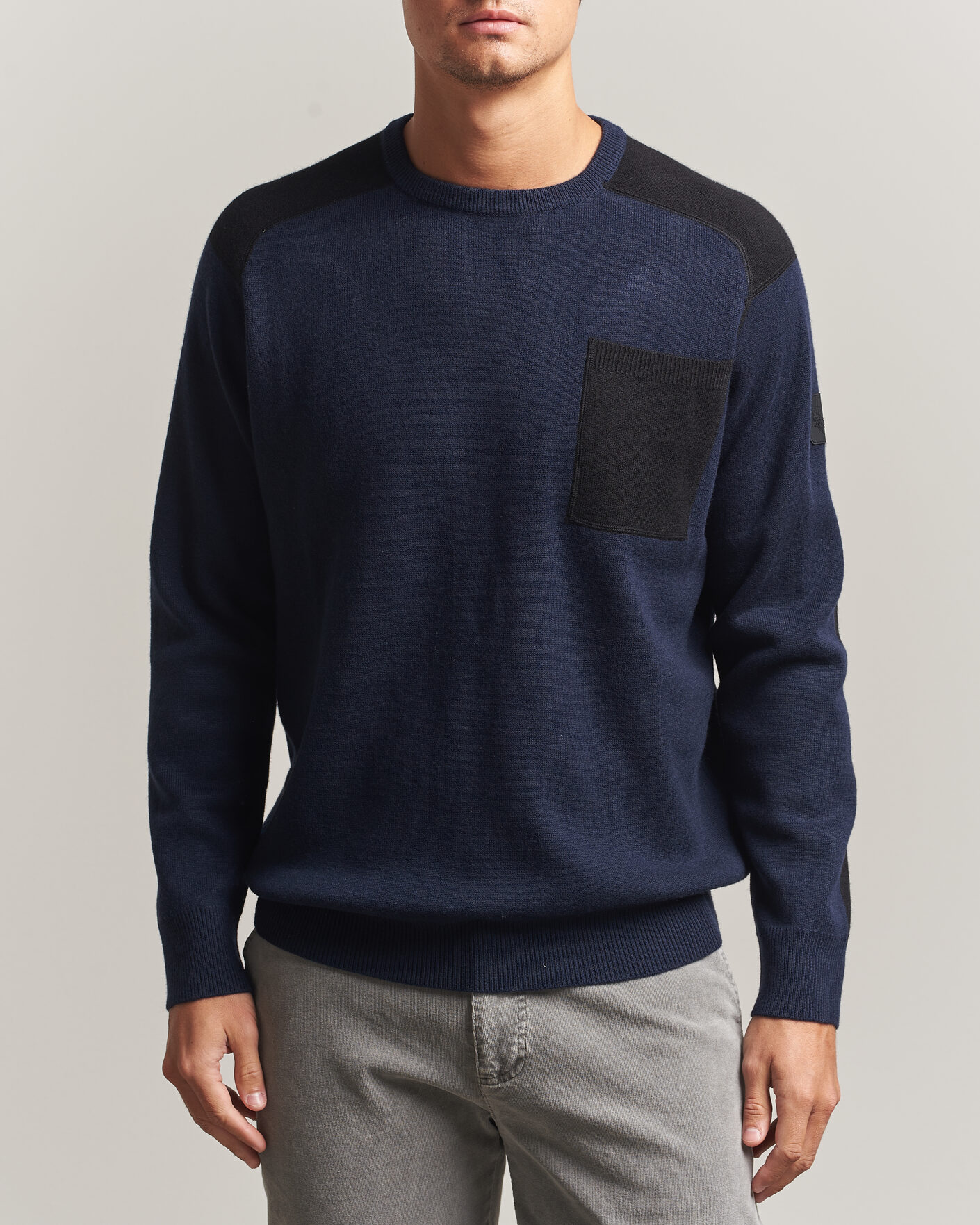 Men | Sweaters & Knitwear | Sail Racing | Spine Wool Knitted Sweater Dark Navy