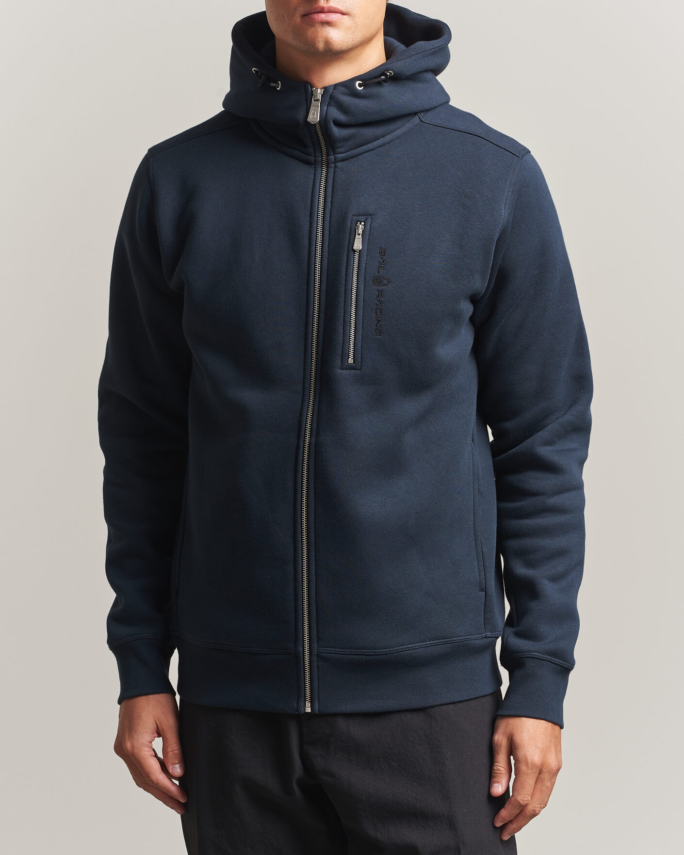 Men | Sweaters & Knitwear | Sail Racing | Bowman Full Zip Hoodie Dark Navy