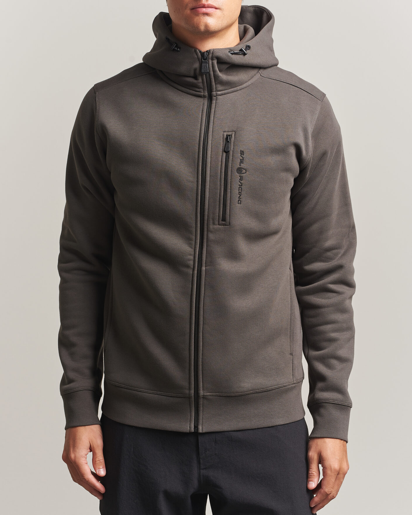 Men | Sweaters & Knitwear | Sail Racing | Bowman Full Zip Hoodie Asphalt